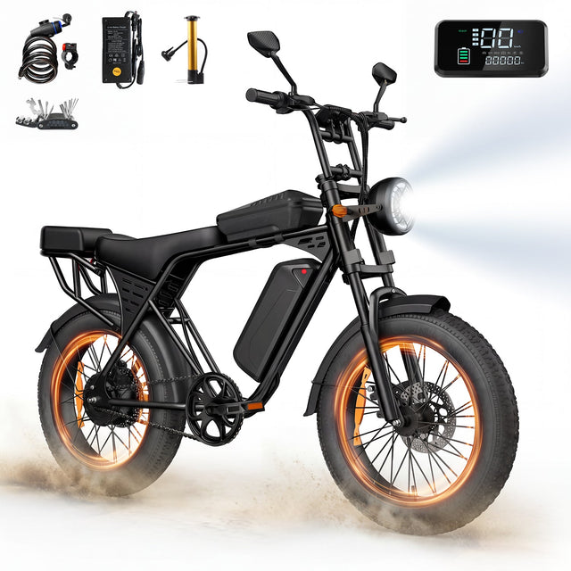 Aairsk X5(20 INCH Electric Bike - Black & Brown