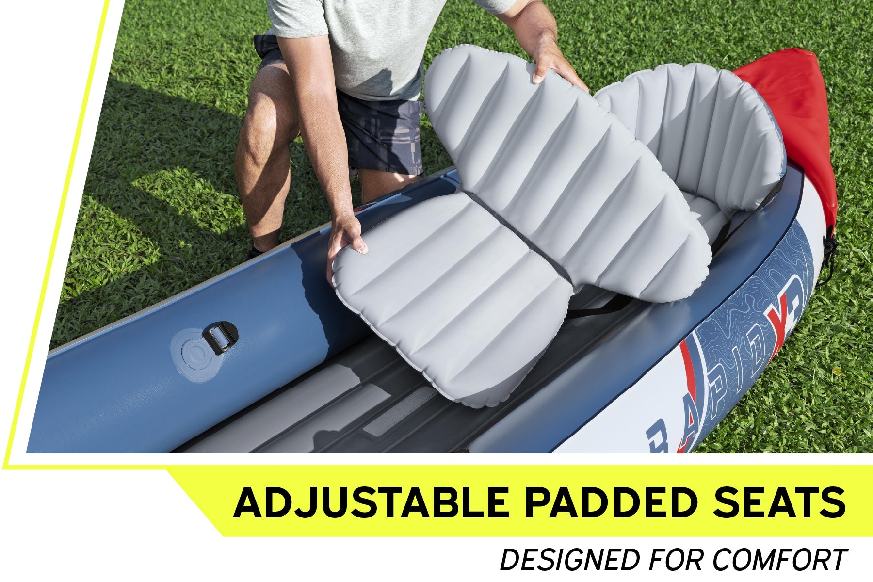 Bestway Hydro-Force Rapid X3 3 Person Inflatable Kayak Set - inflatable kayak lifestyle image