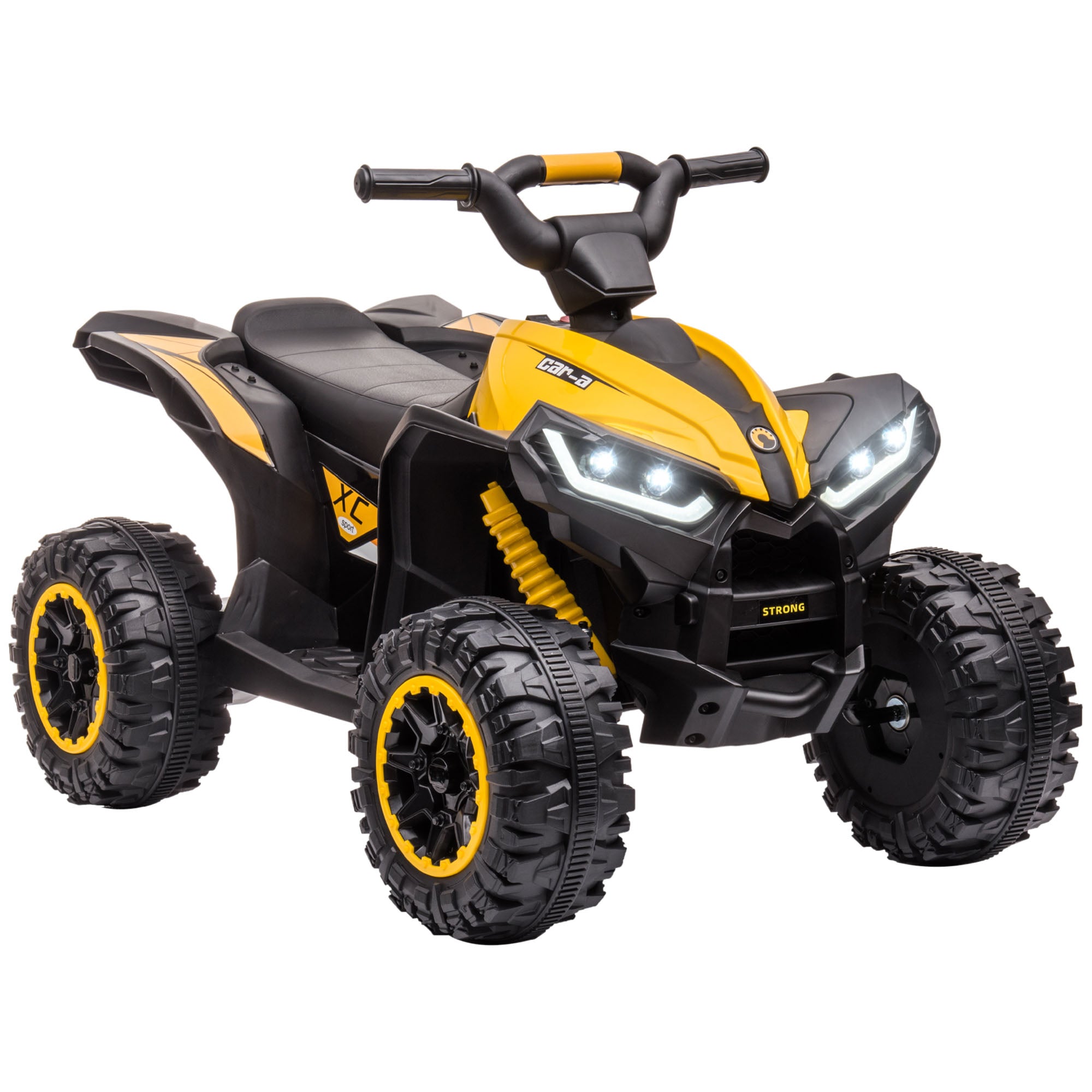 HOMCOM 12V Kids Electric Quad Bike - Yellow