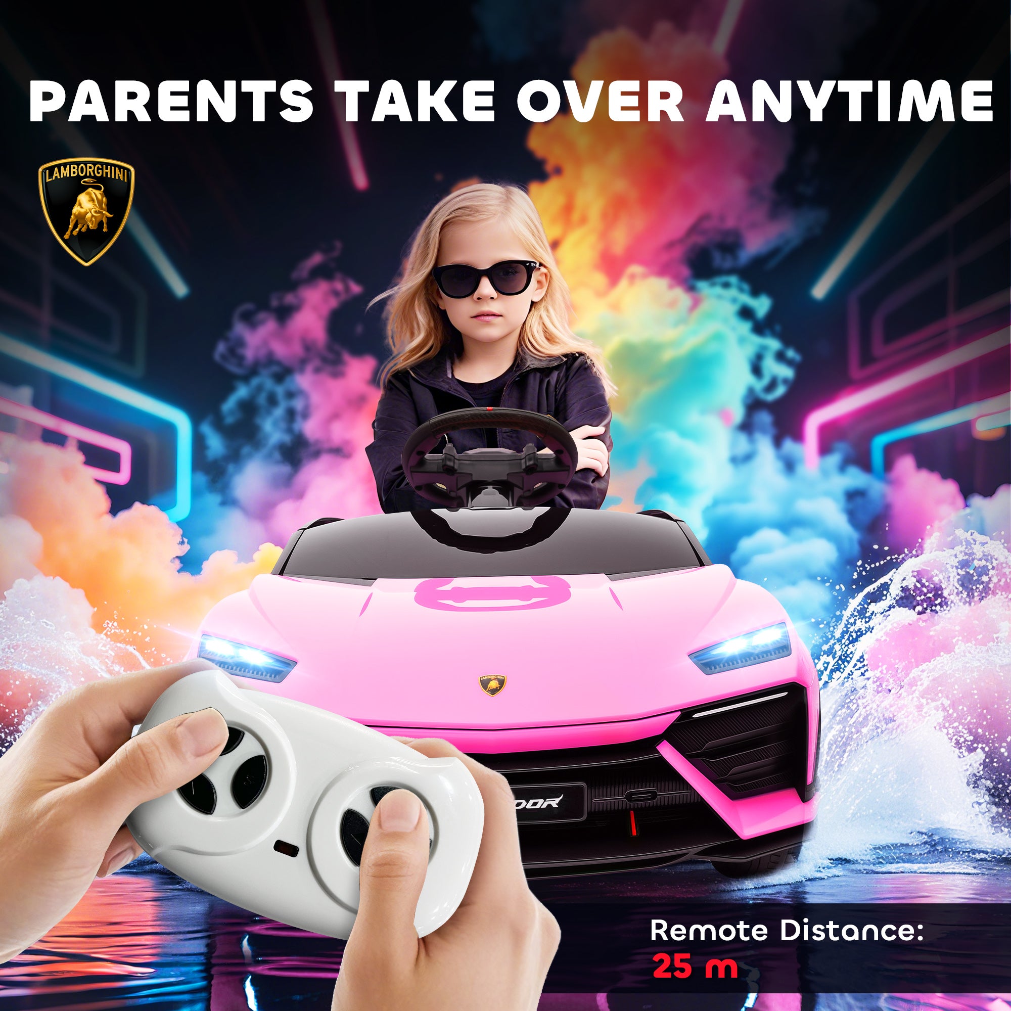 AIYAPLAY Lamborghini 12V Kids Electric Ride-On Car