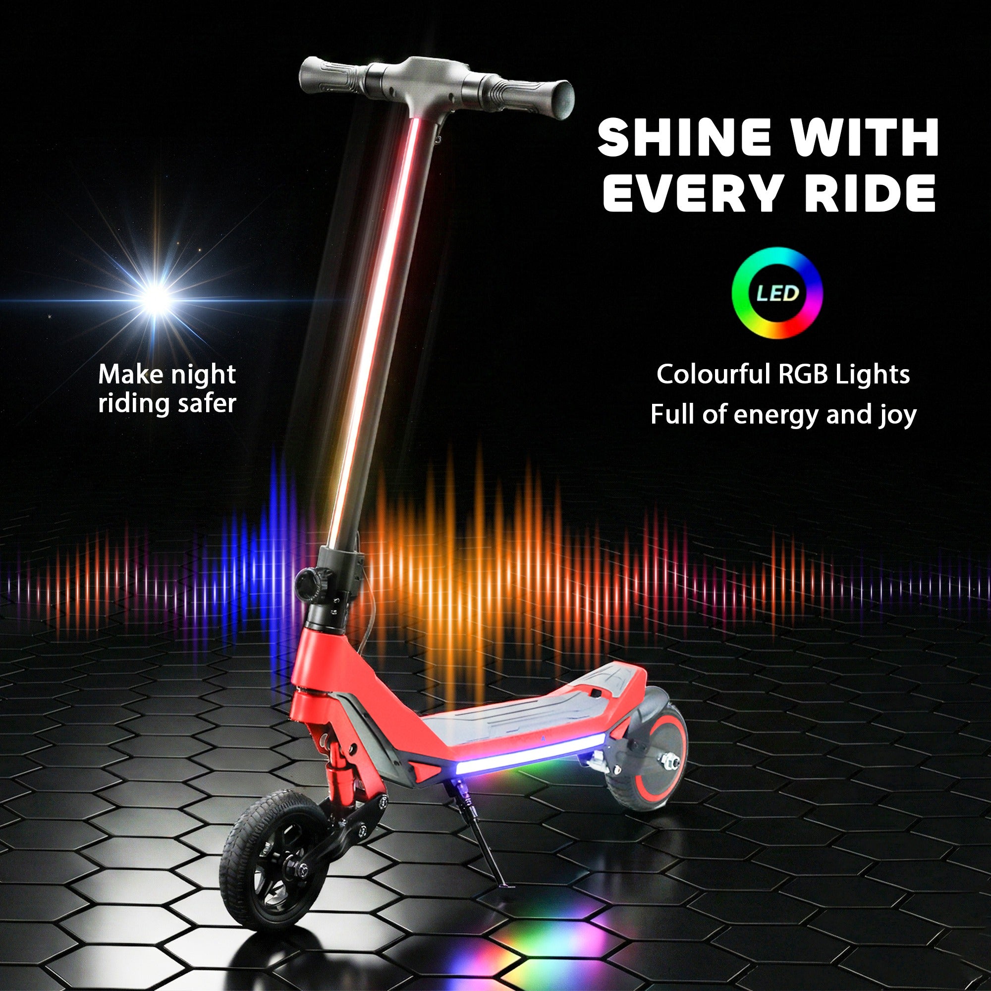 SPORTNOW Kids Foldable Electric Scooter with LED Display