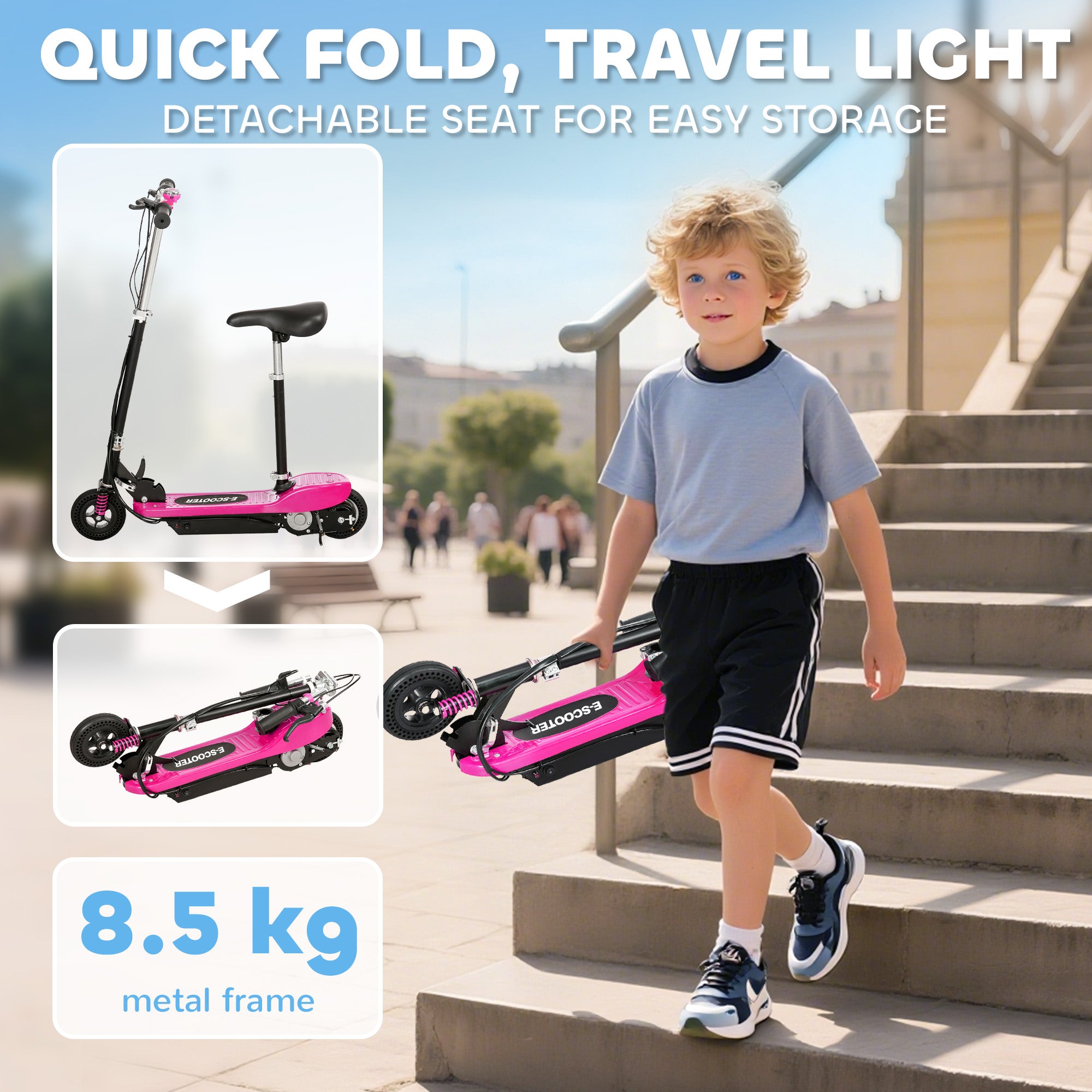 HOMCOM Kids Electric Scooter 15km/h