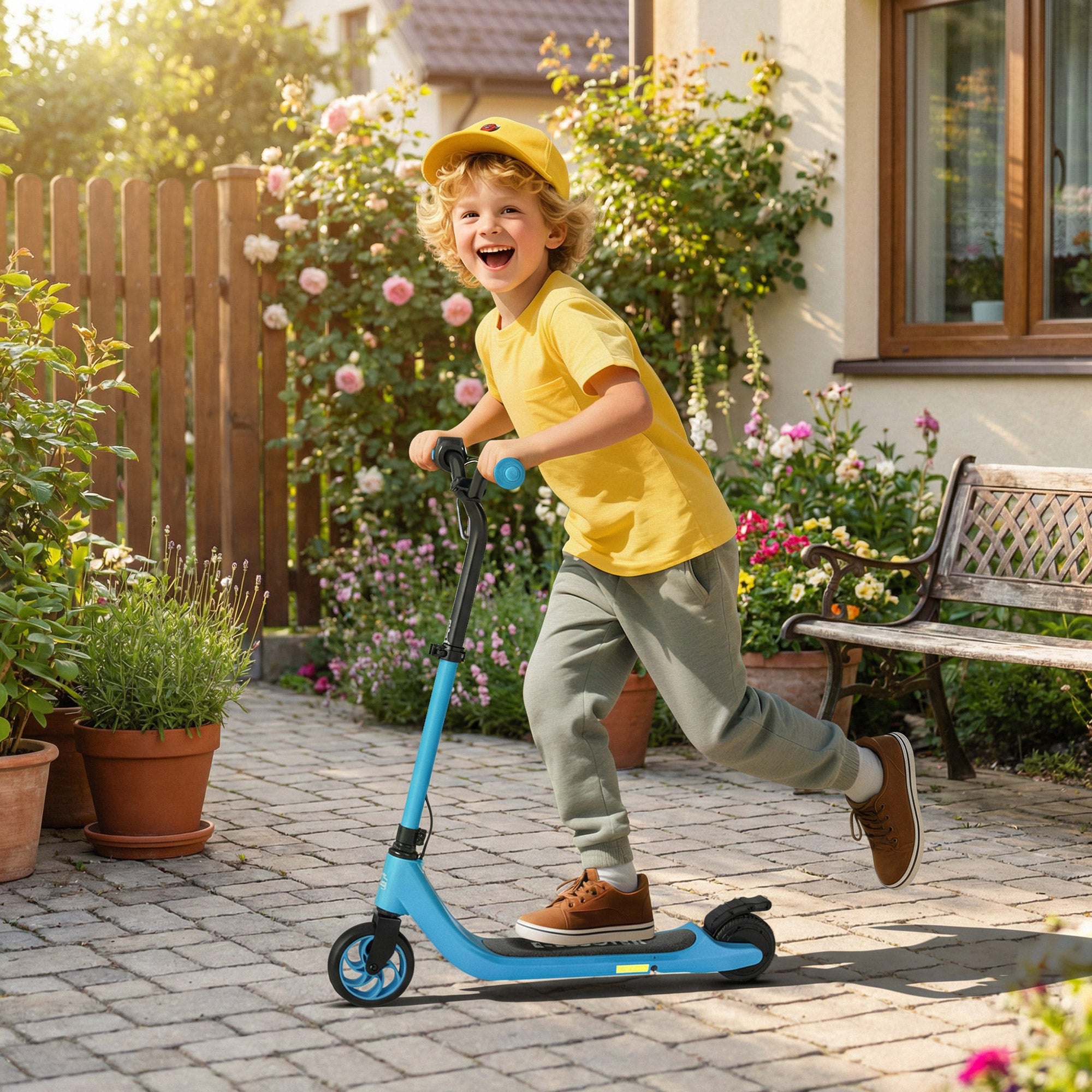 HOMCOM Kids Electric Scooter Adjustable Height