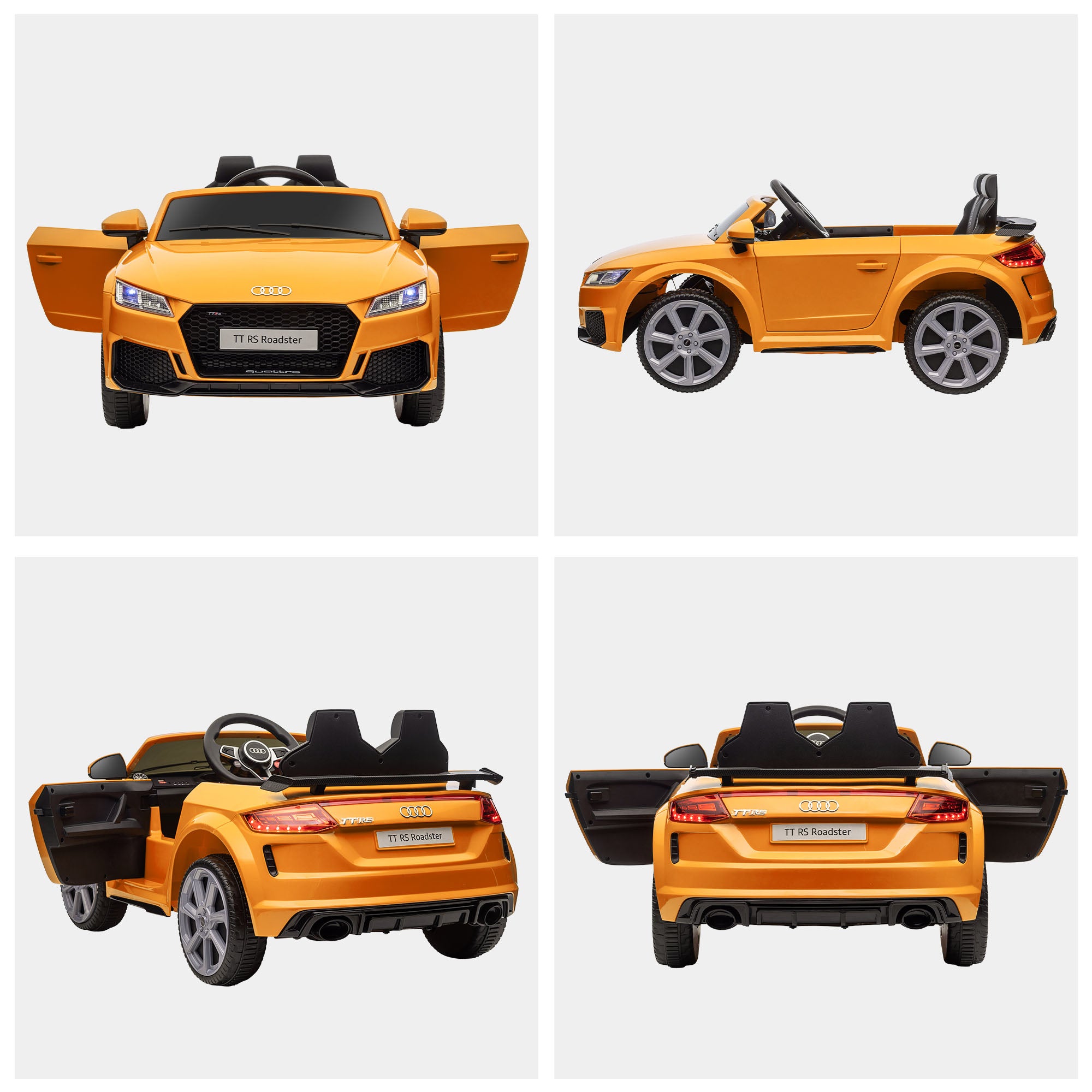 HOMCOM Audi TT / TT RS 12V Kids Ride-On Car - Yellow