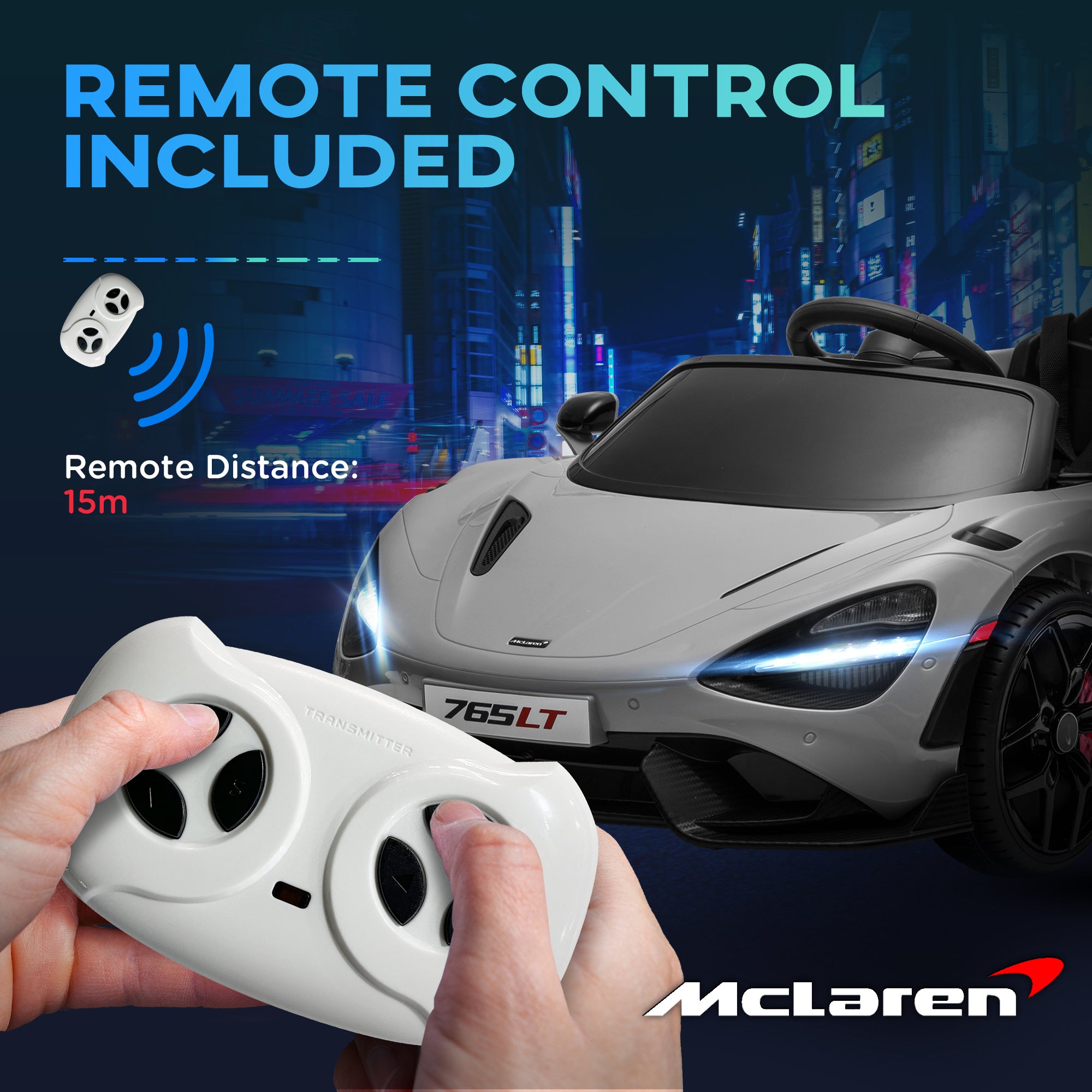 AIYAPLAY McLaren 765LT 12V Kids Ride-On Car