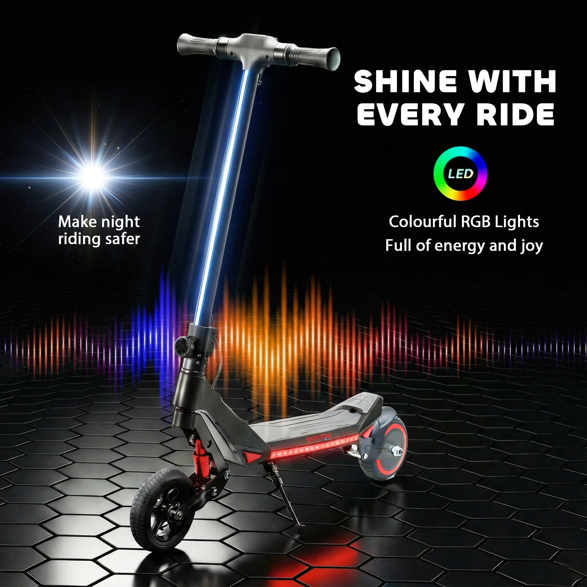 SPORTNOW Kids Foldable Electric Scooter with LED Display