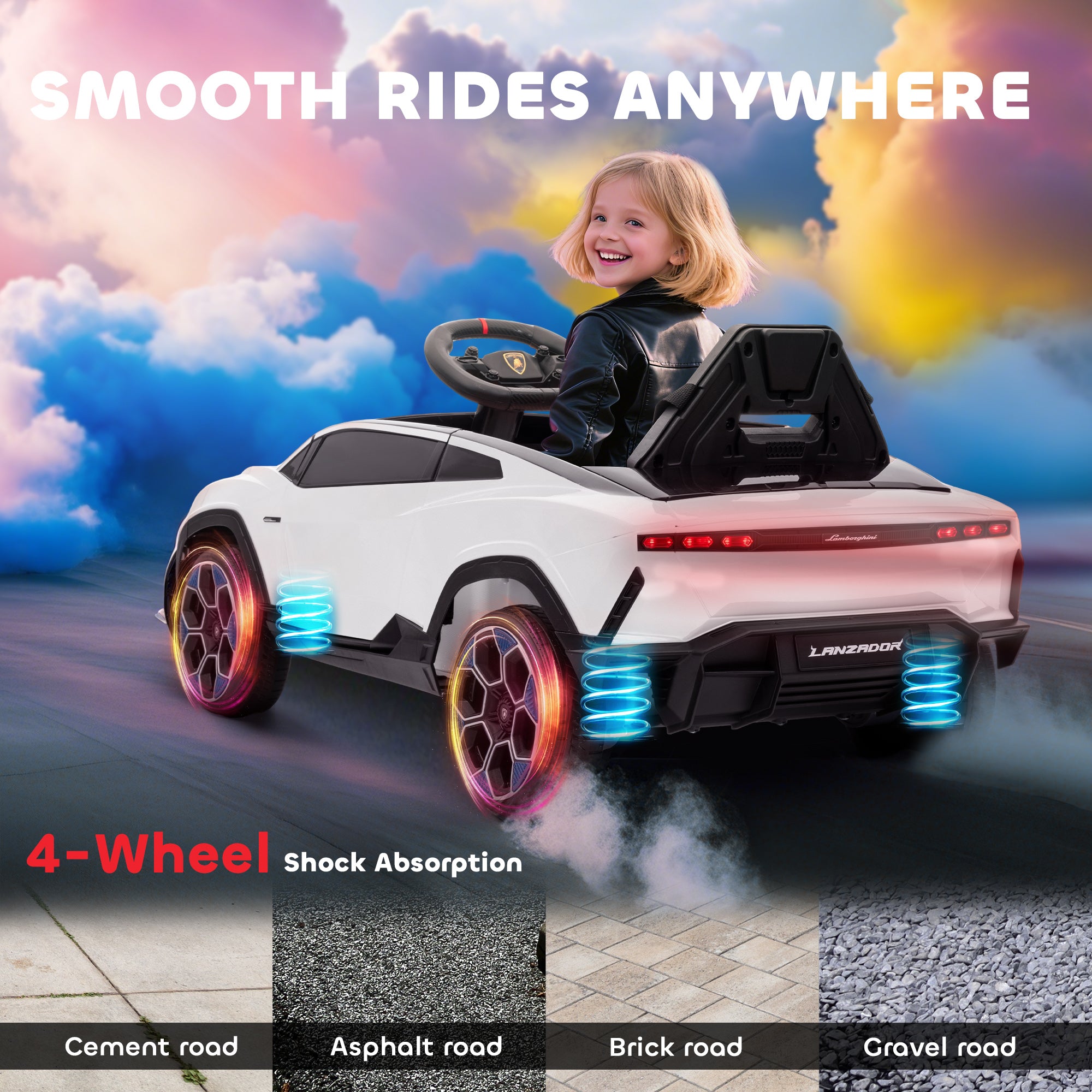 AIYAPLAY Lamborghini 12V Kids Electric Ride-On Car