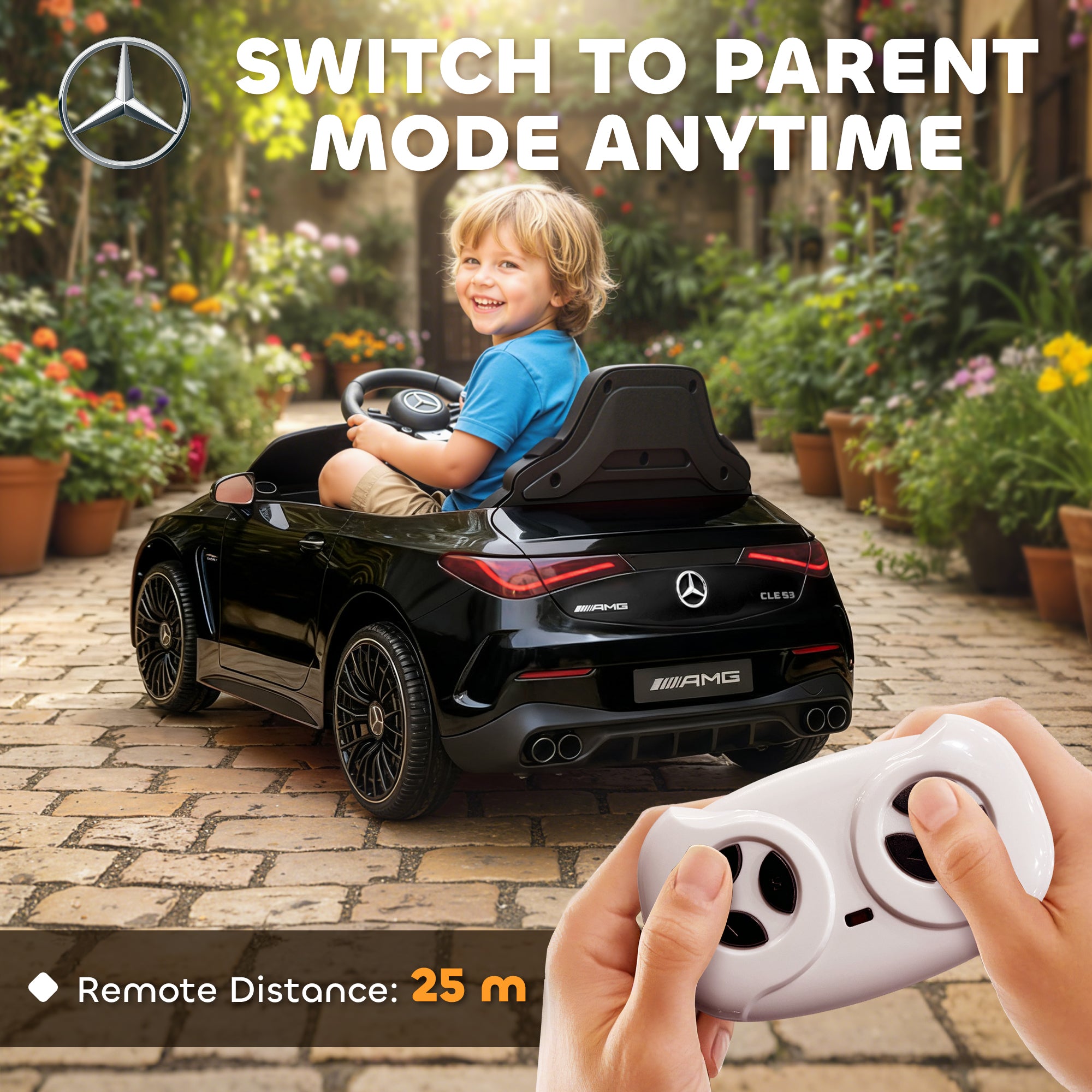AIYAPLAY Mercedes-AMG 12V Kids Electric Ride-On Car