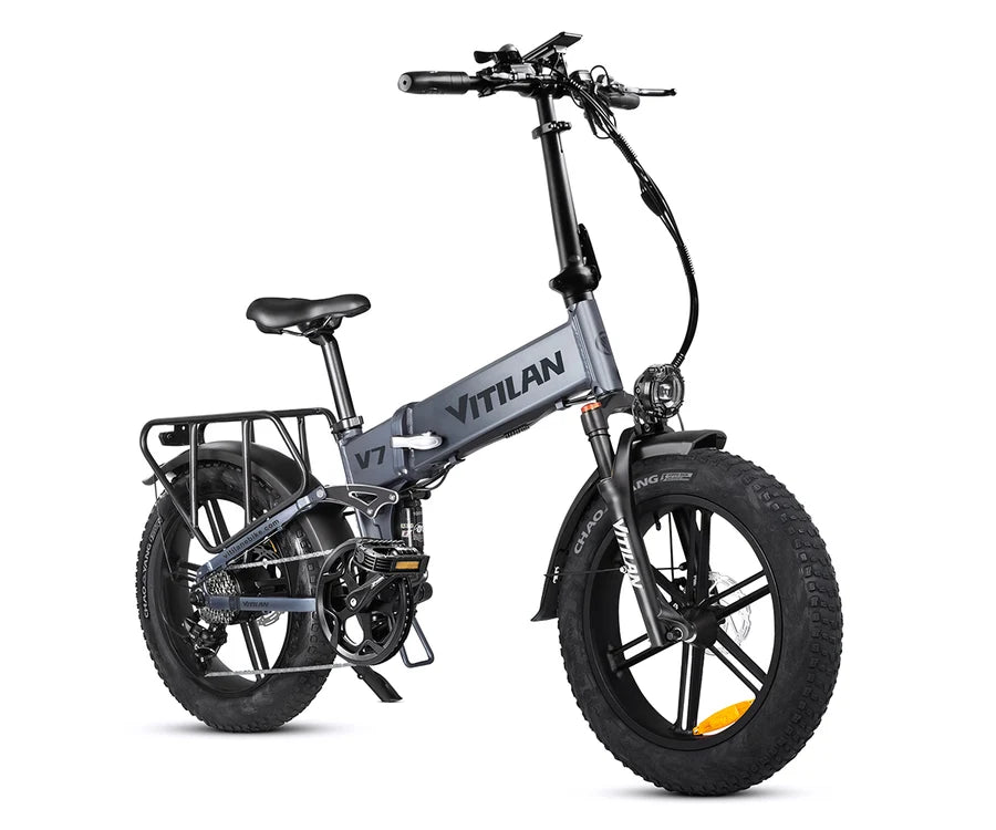 Vitilan V7 750W Folding Full Suspension Fat Tyre Electric Bike – 48V 20Ah 4
