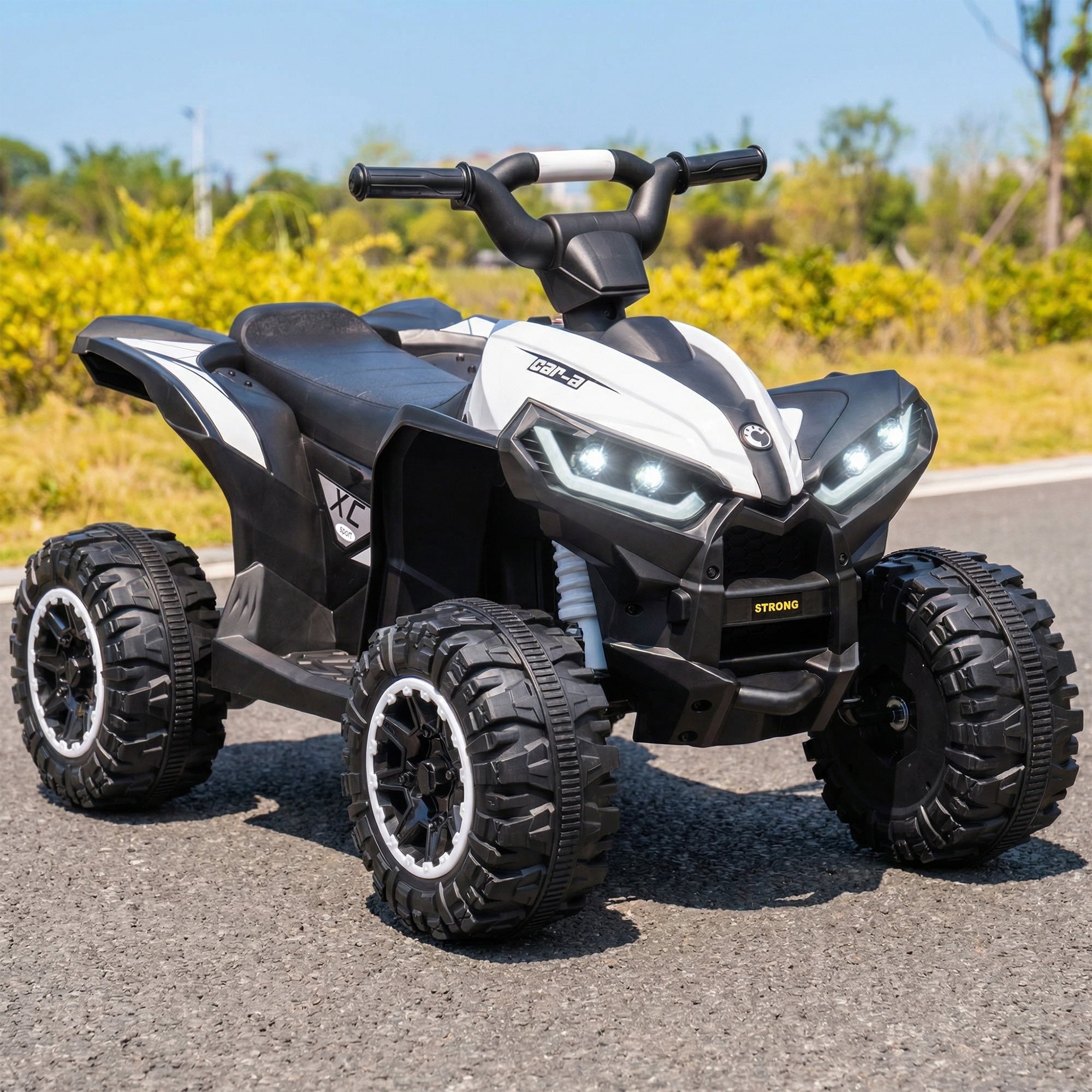 HOMCOM 12V Kids Electric Quad Bike - White