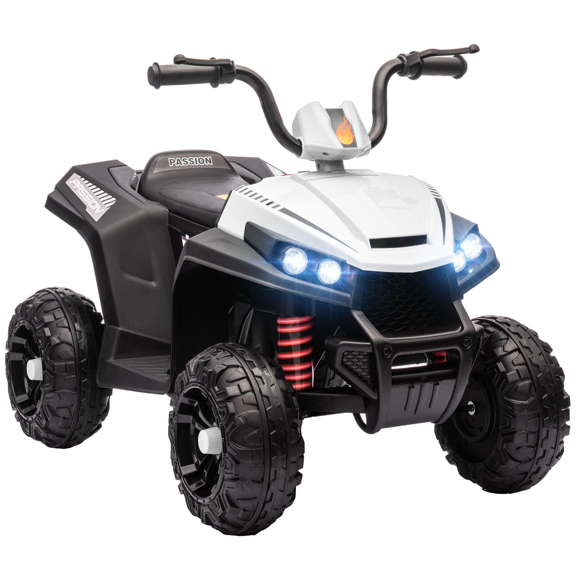AIYAPLAY 12V Kids Electric Quad Bike - White
