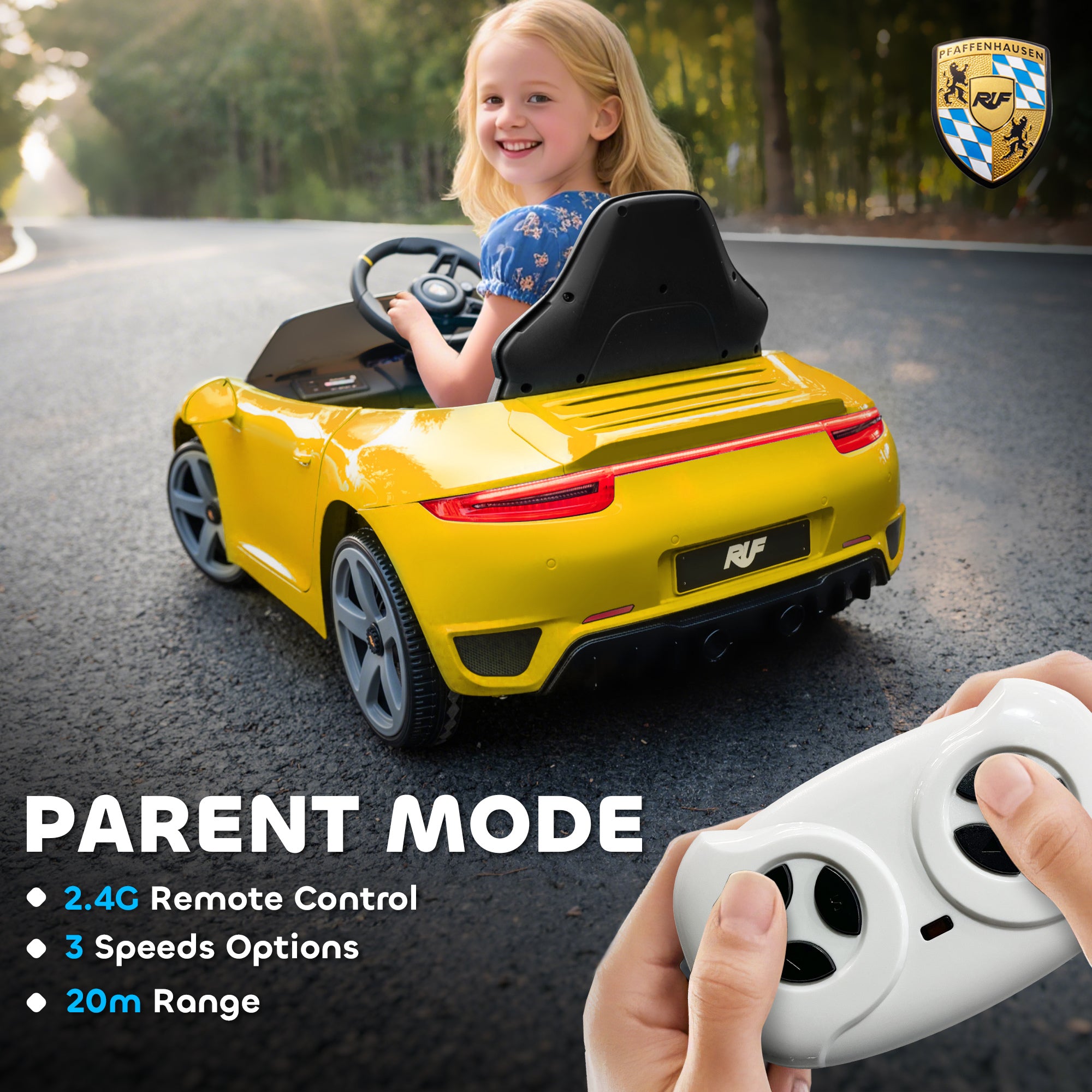 AIYAPLAY RUF GT 12V Kids Electric Ride-On Car