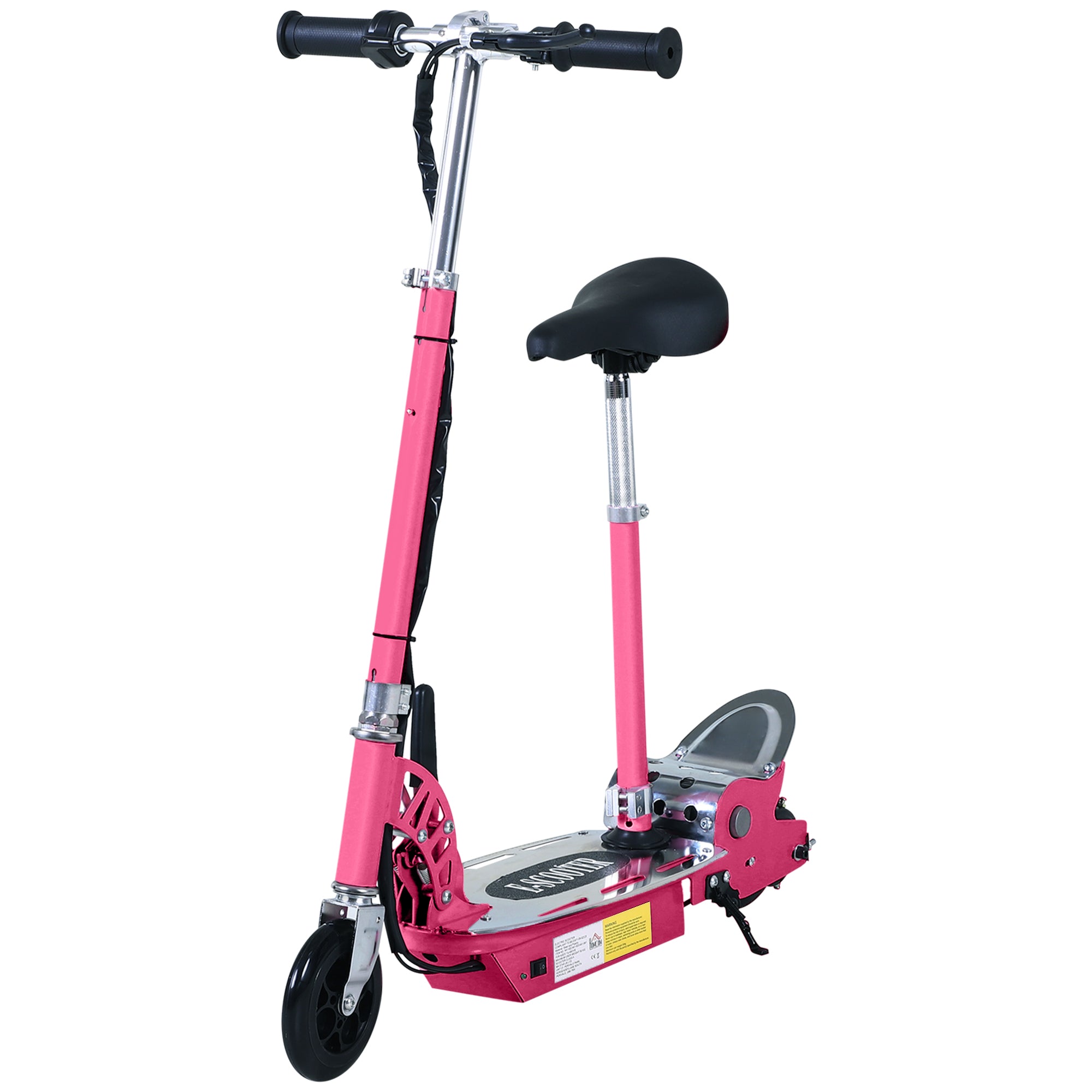 HOMCOM Kids Electric Scooter with Seat - Pink