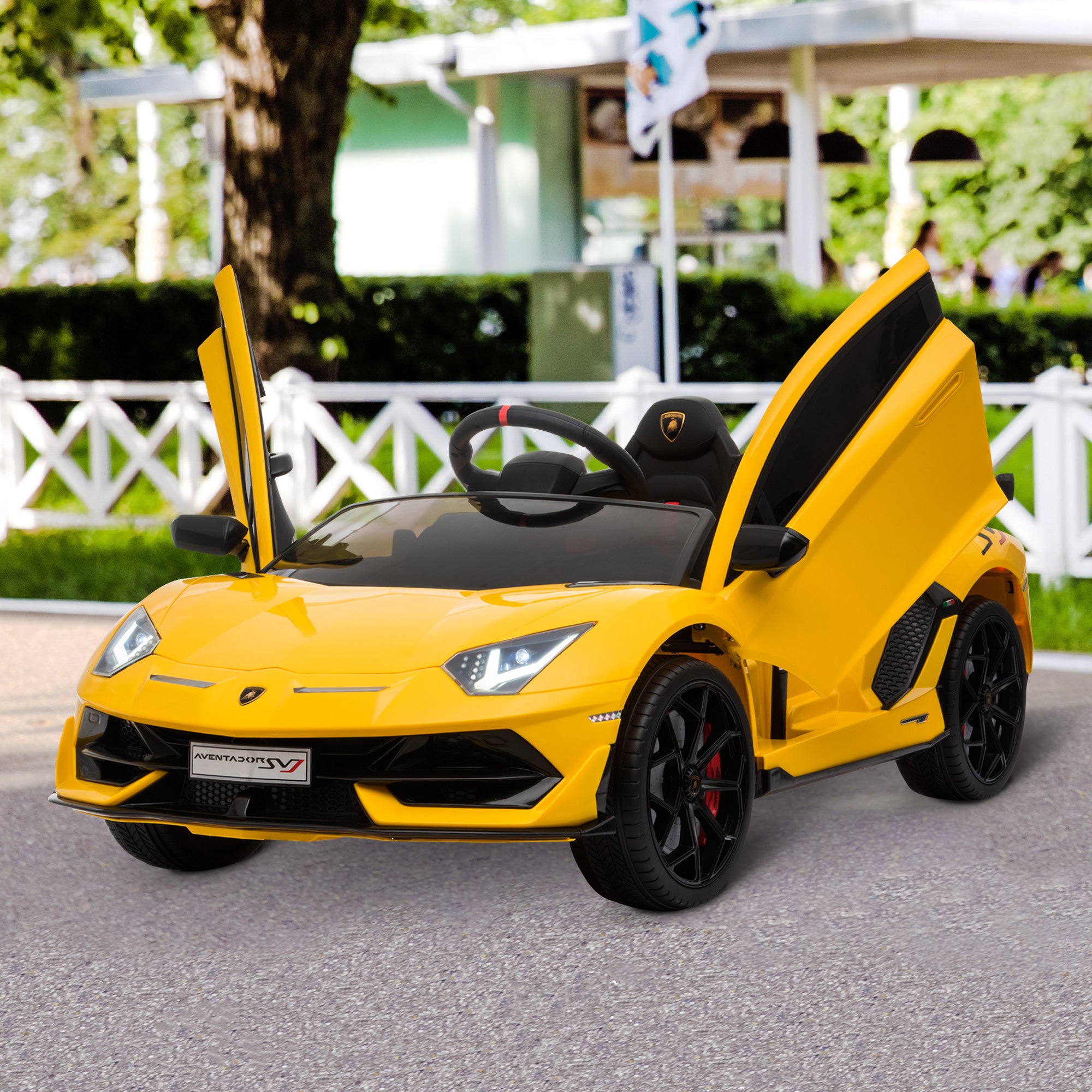 HOMCOM Lamborghini Aventador 12V Kids Ride-On Car