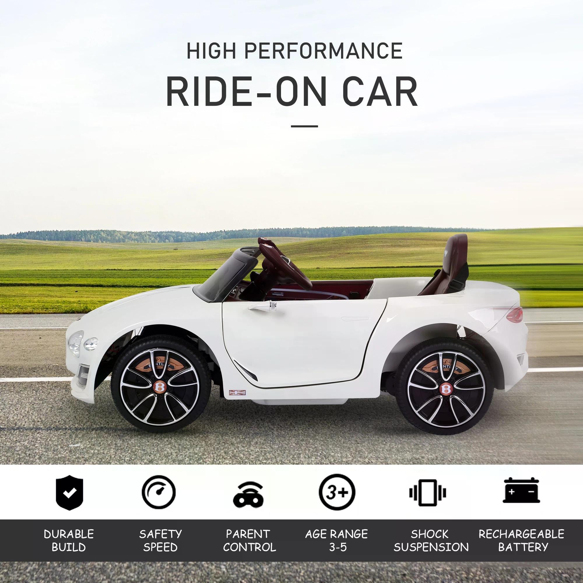 HOMCOM Kids Electric Ride-On Car with LED Lights