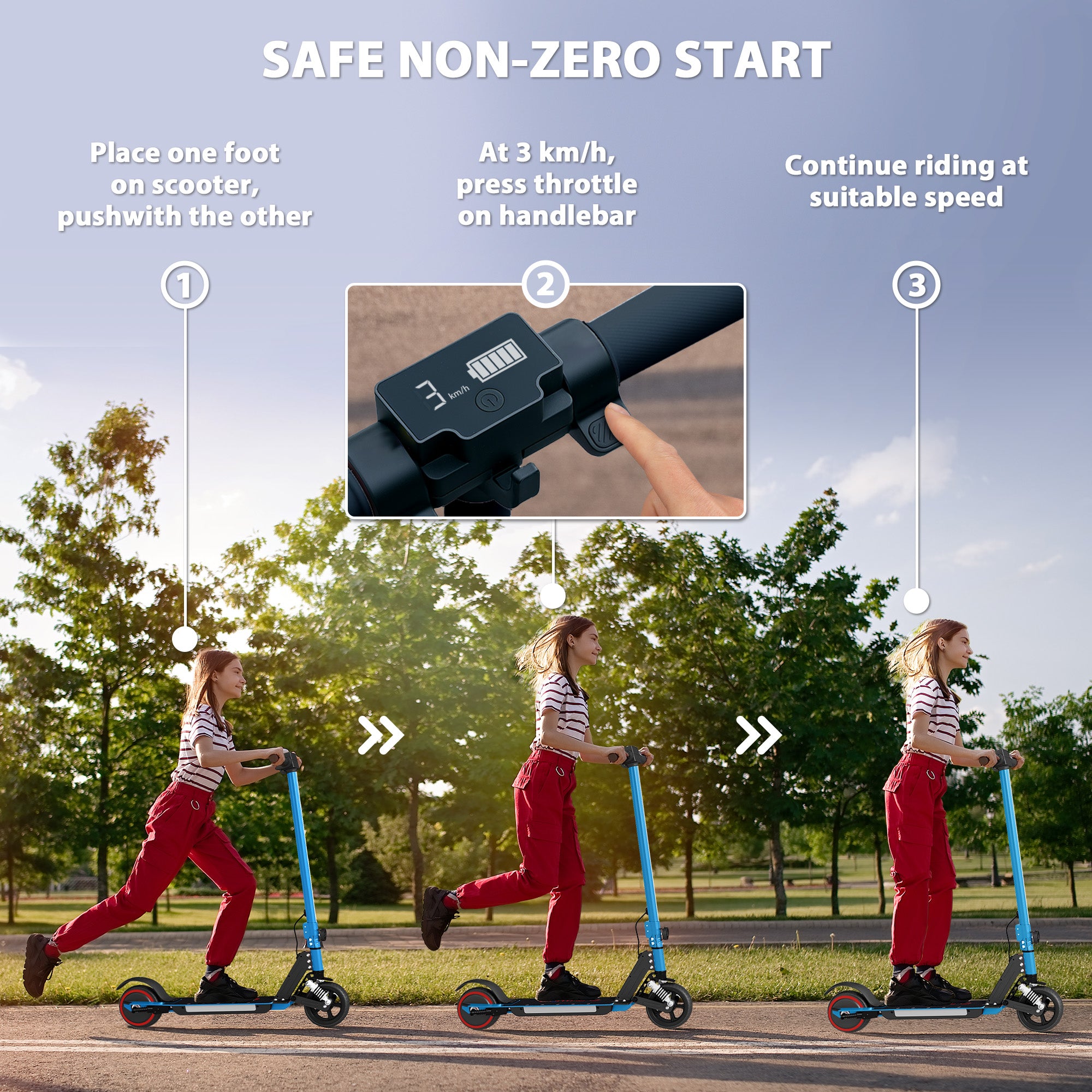 SPORTNOW Kids Electric Scooter with Suspension