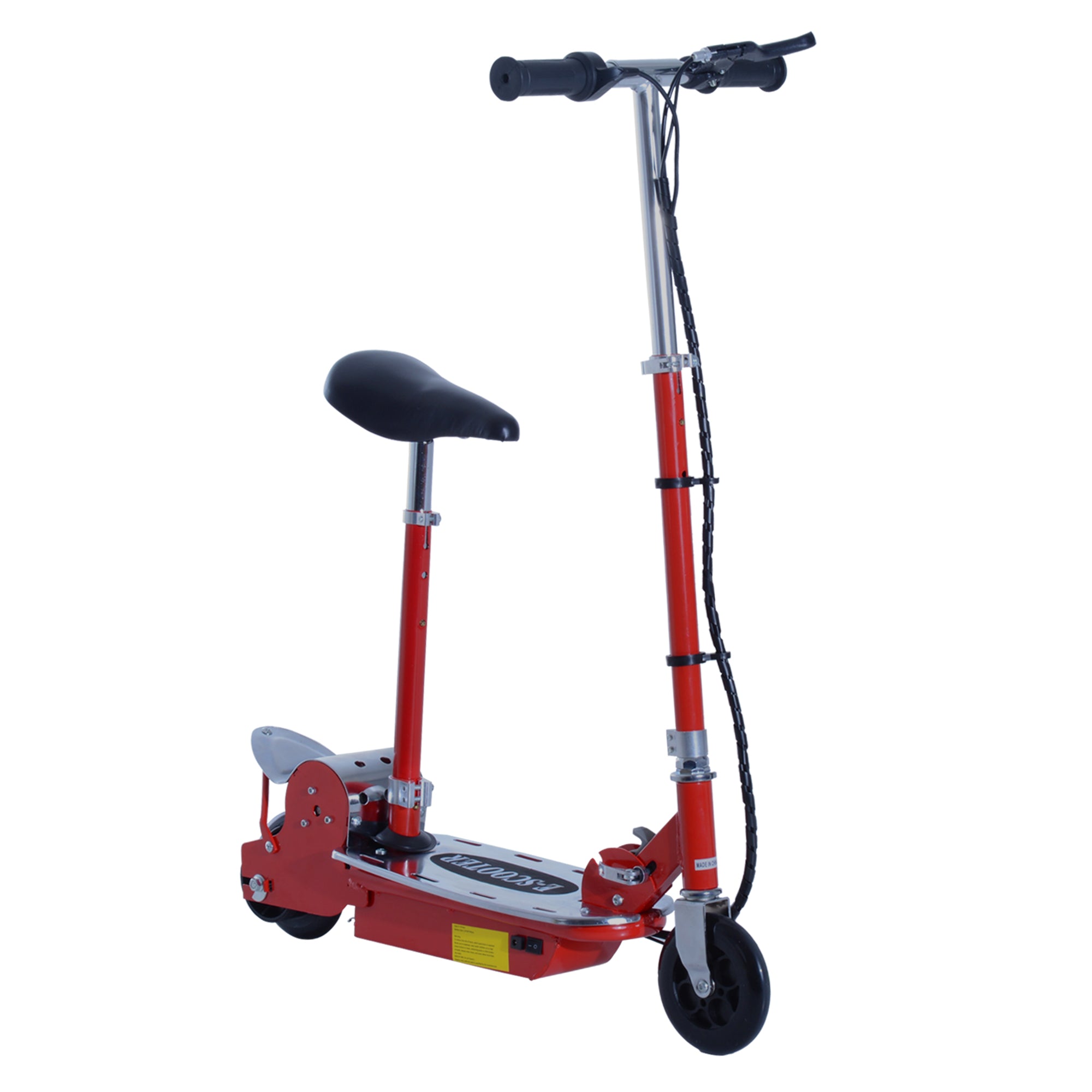 HOMCOM Kids Electric Scooter with Seat - Red