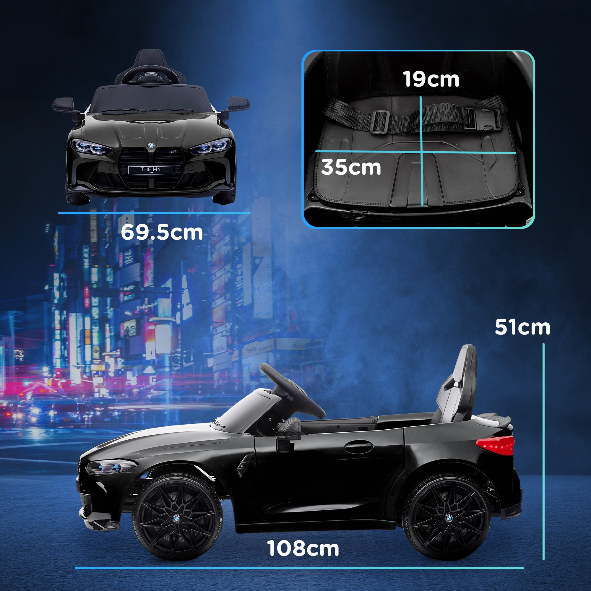 AIYAPLAY BMW 12V Kids Electric Ride-On Car