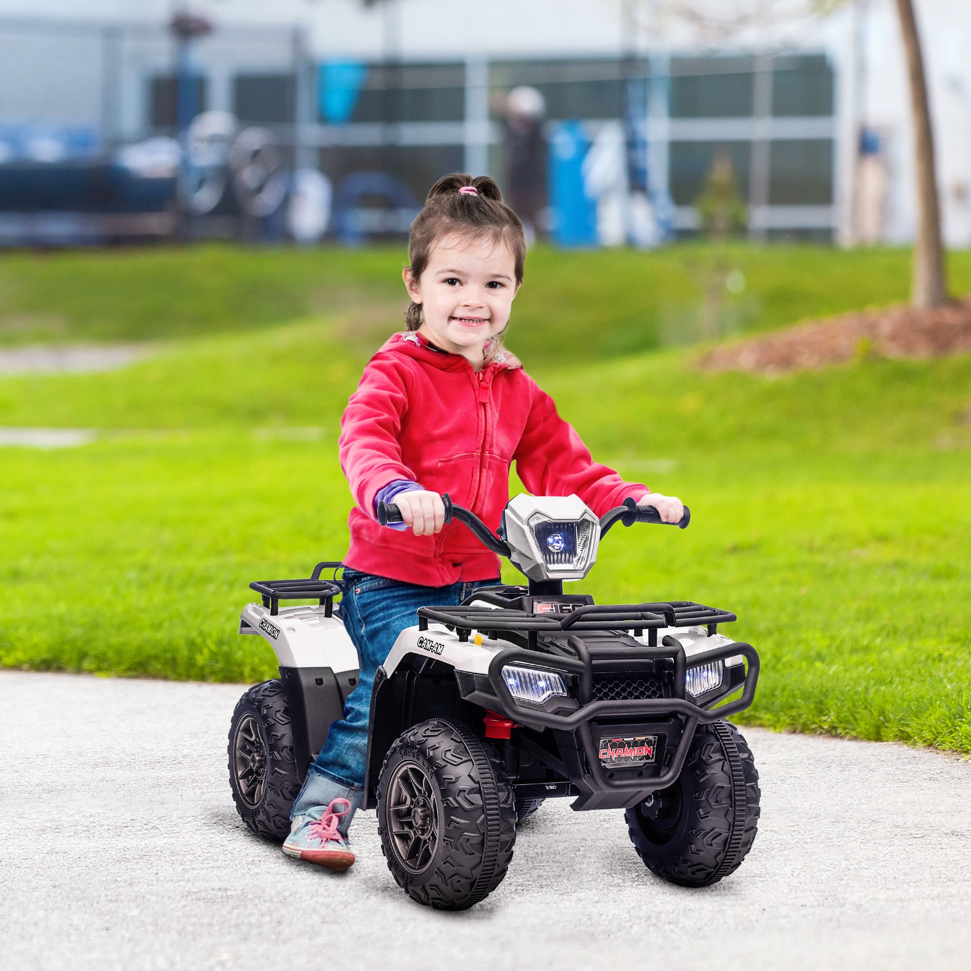 HOMCOM 12V Kids Electric Quad Bike - Green