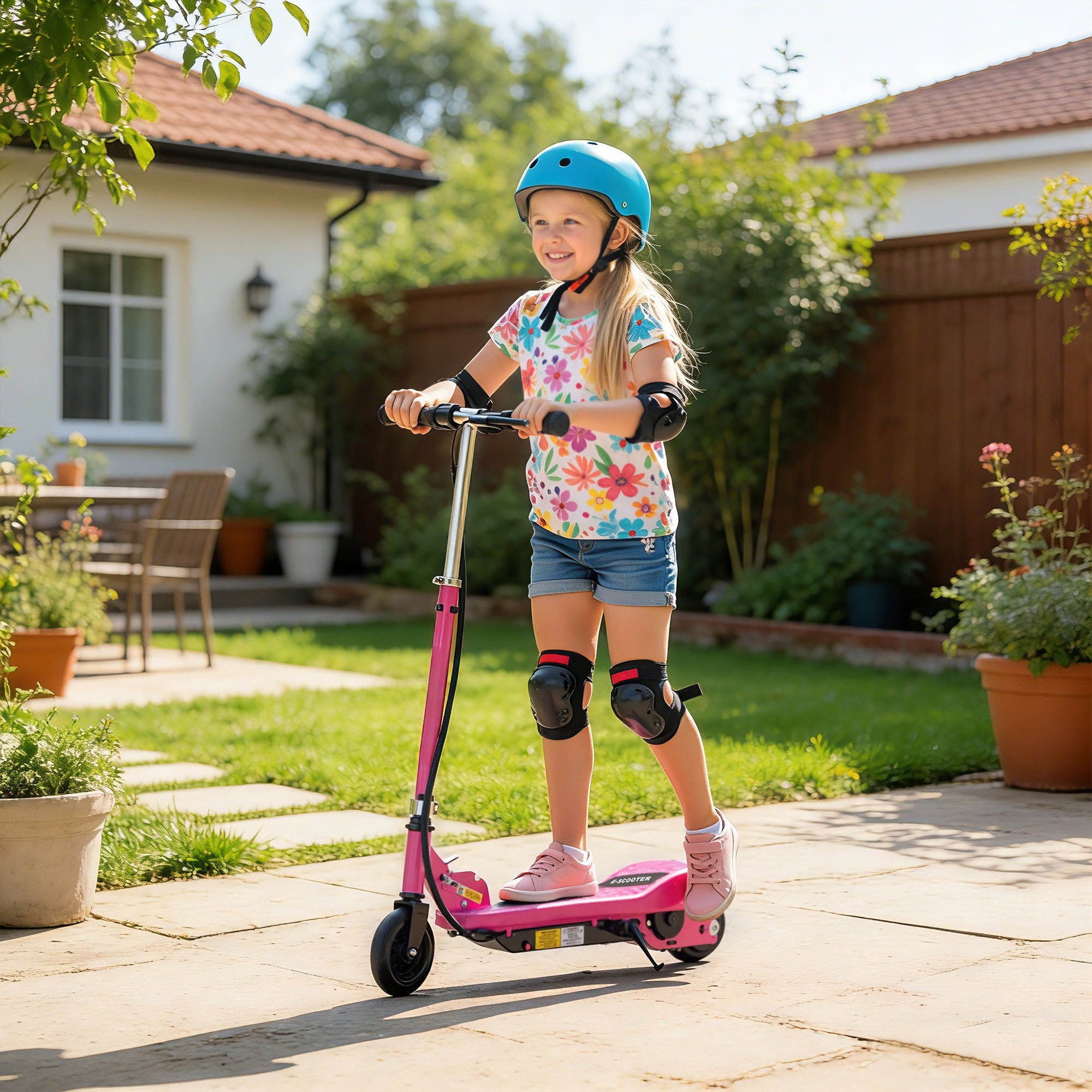 HOMCOM Foldable Kids Electric Scooter