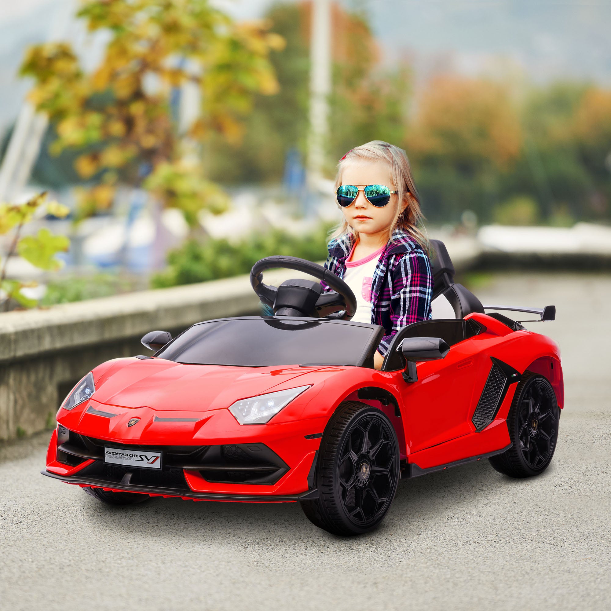 HOMCOM Lamborghini 12V Kids Ride-On Car