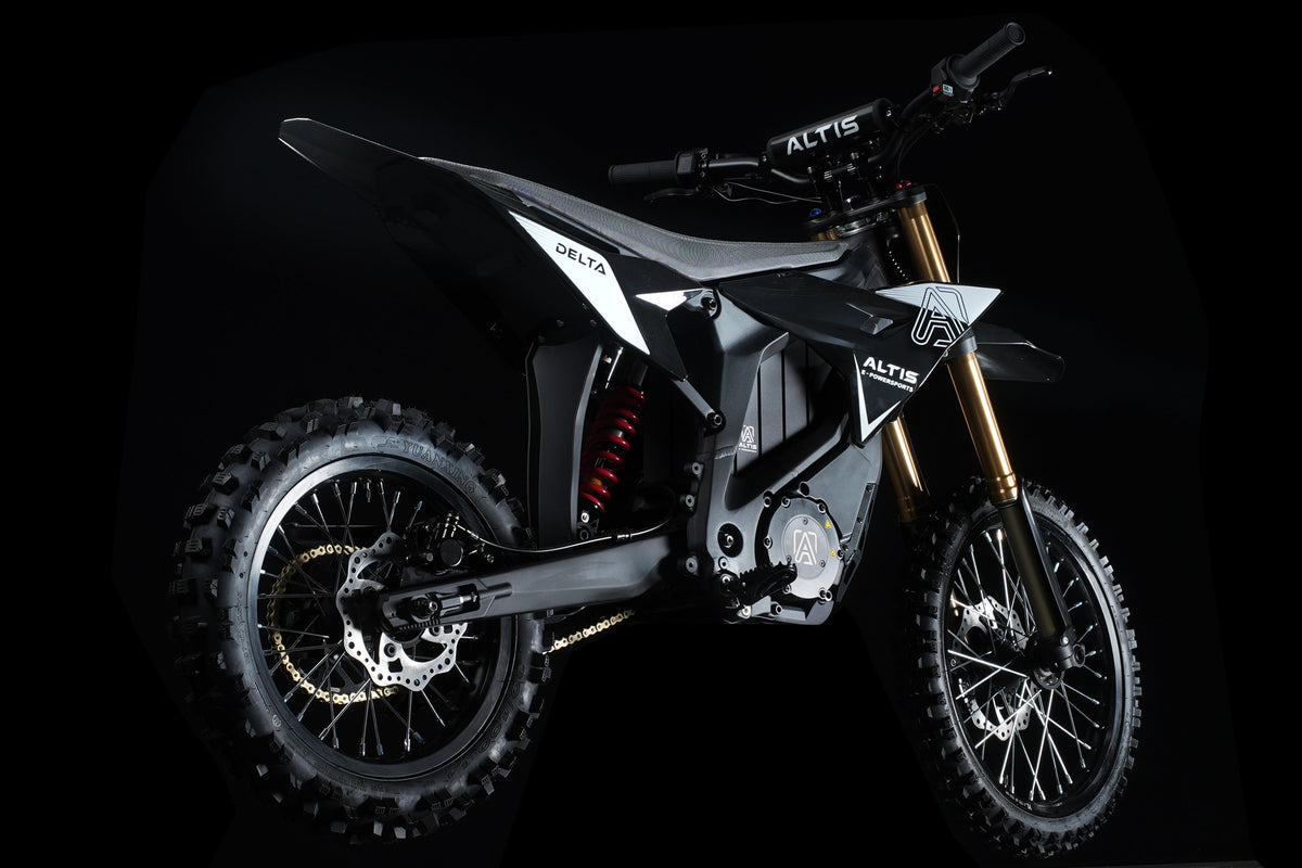 Altis Delta electric pit bike, battery and controls detail