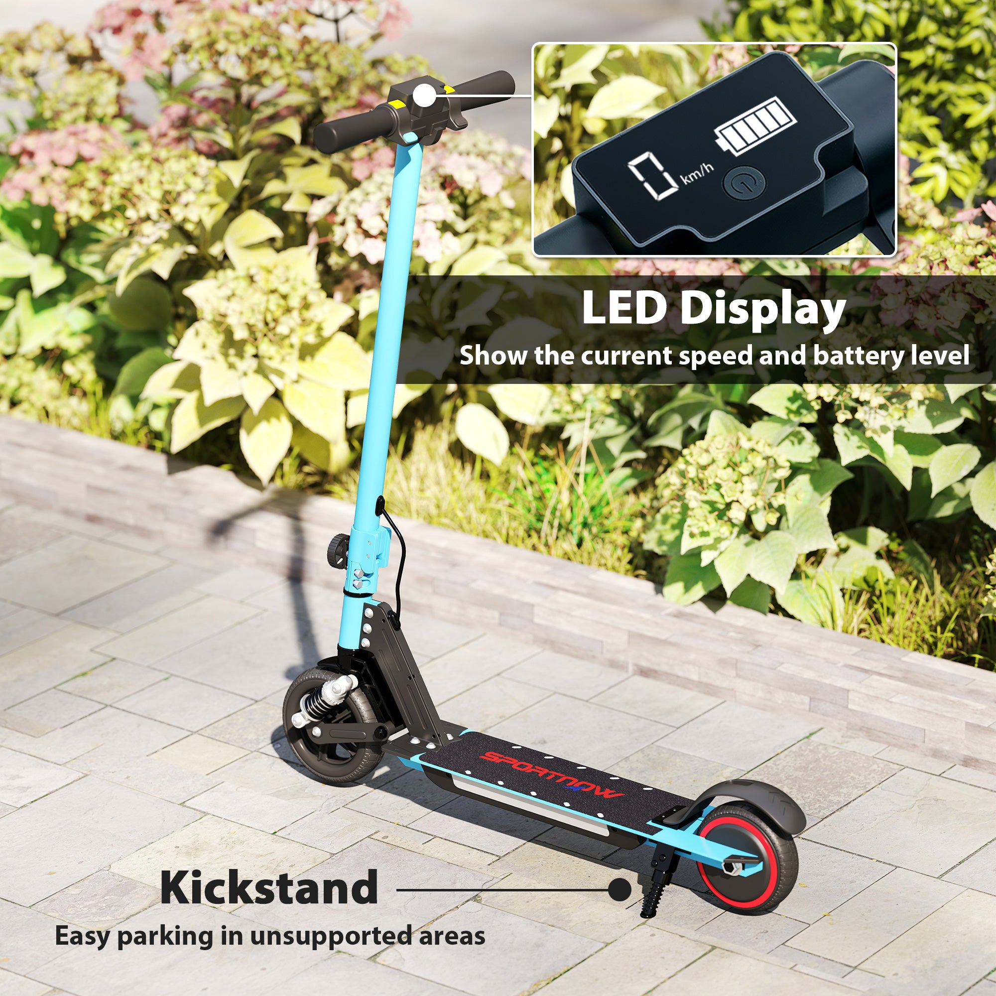 SPORTNOW Kids Electric Scooter with Suspension