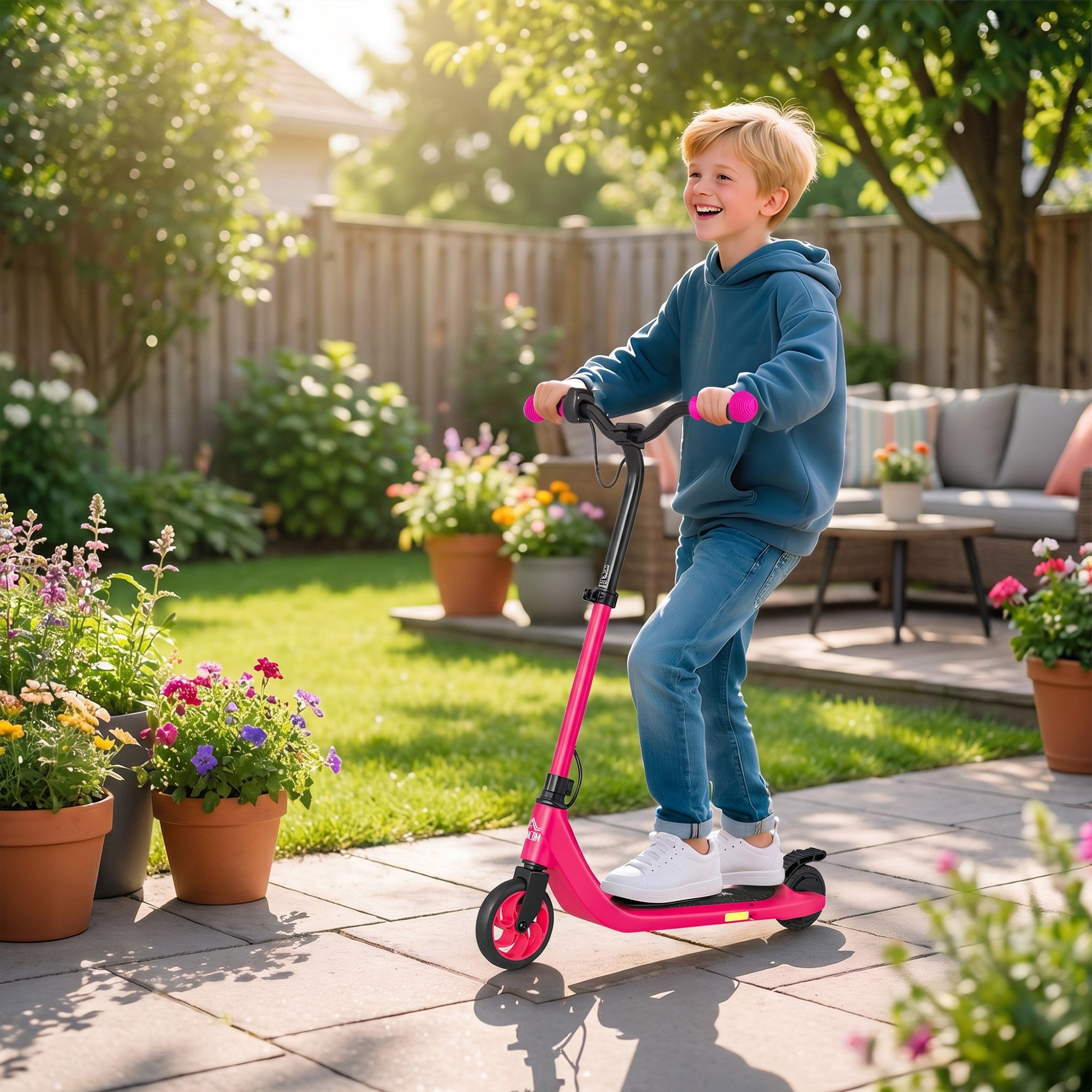 HOMCOM Kids Electric Scooter Adjustable Height