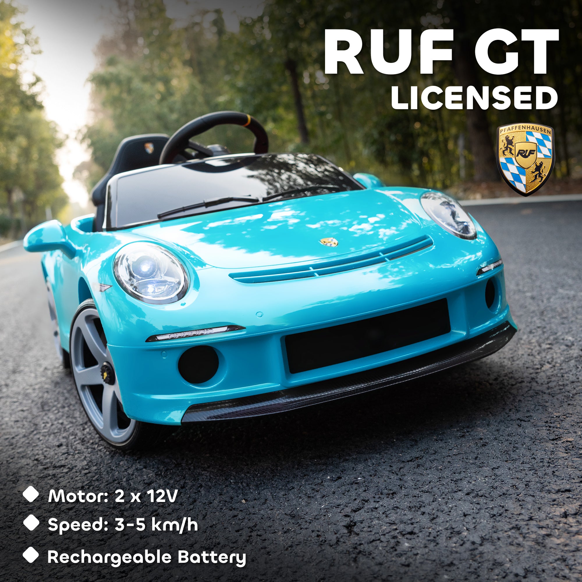AIYAPLAY RUF GT 12V Kids Electric Ride-On Car