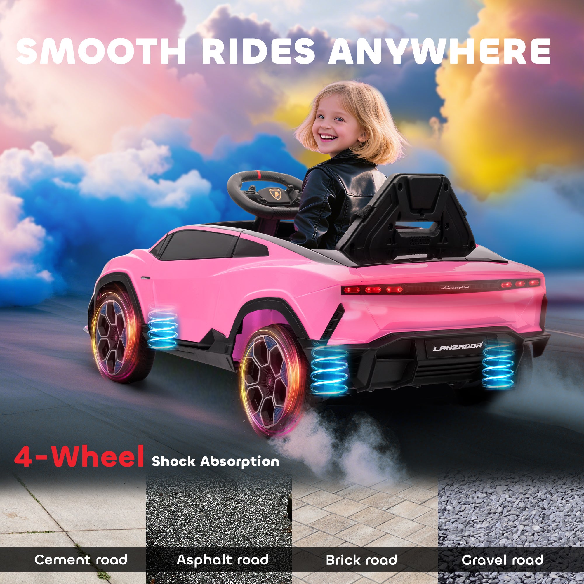 AIYAPLAY Lamborghini 12V Kids Electric Ride-On Car
