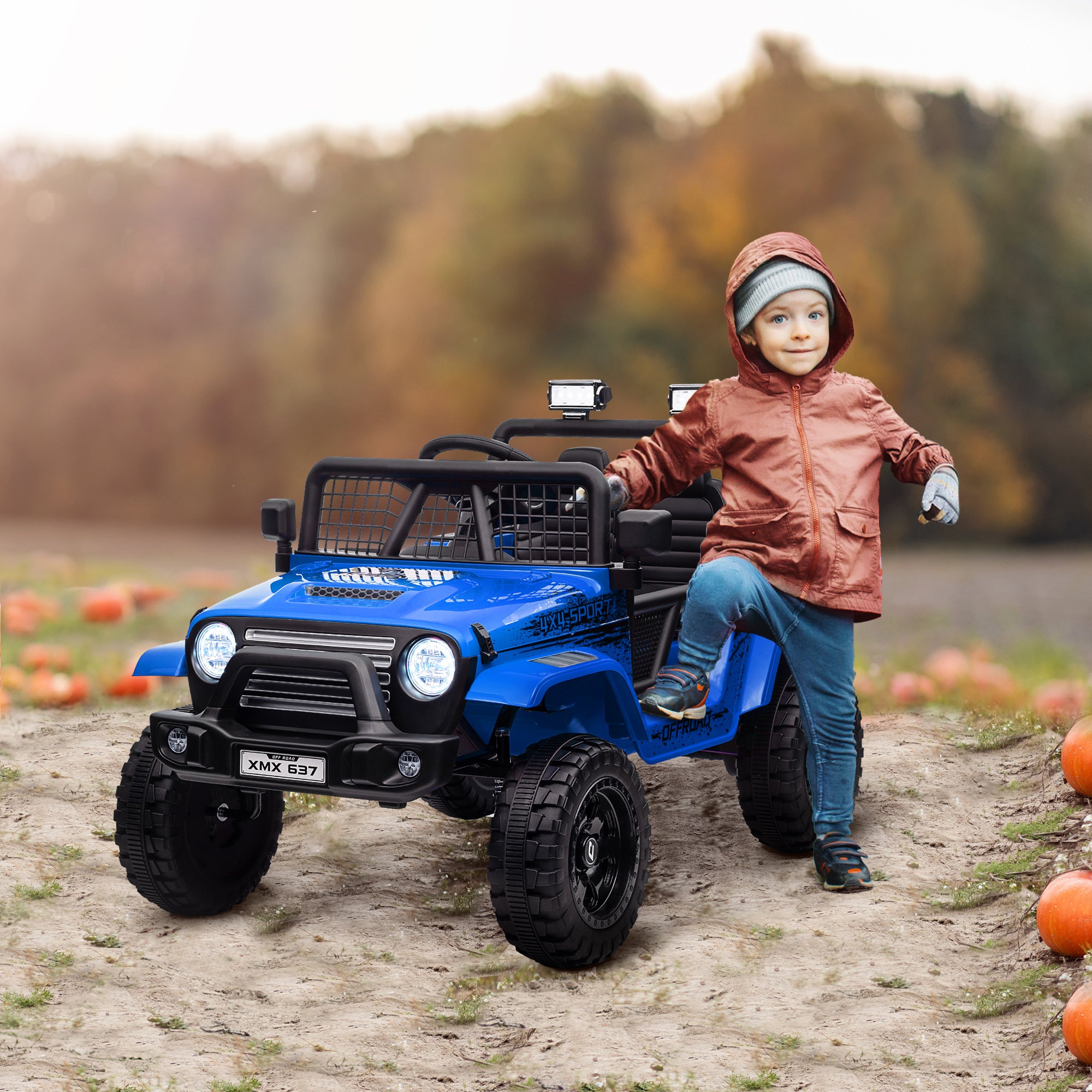 AIYAPLAY 12V Kids Ride-On Truck - Blue