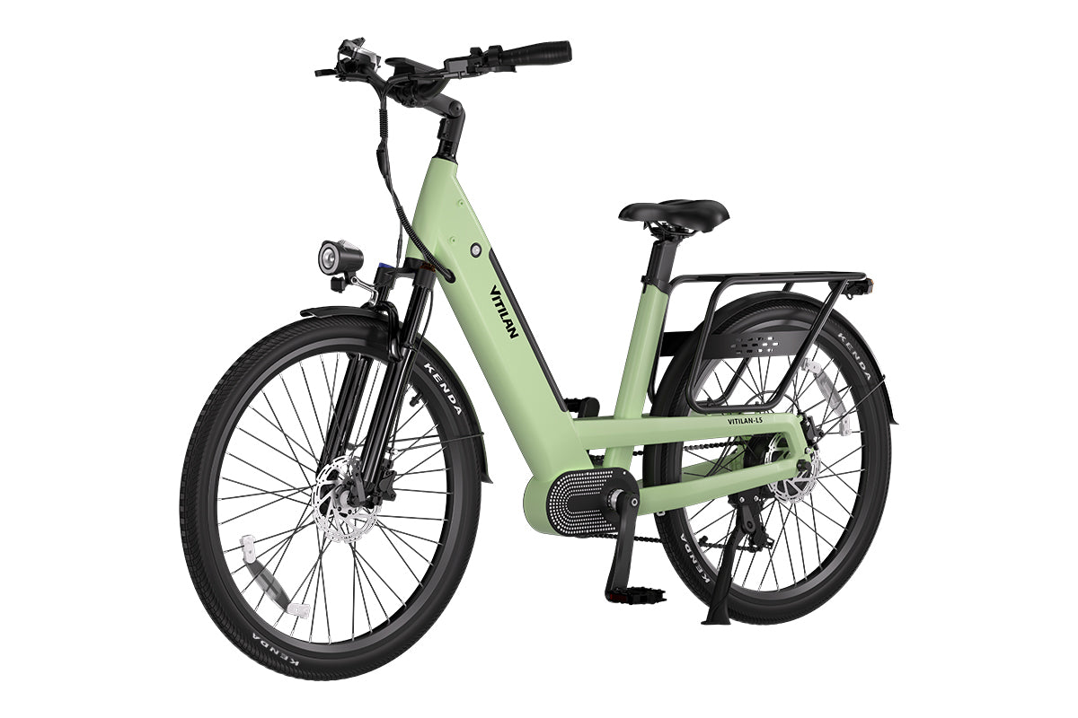 Vitilan L5 Electric Bike - Green alternate angle