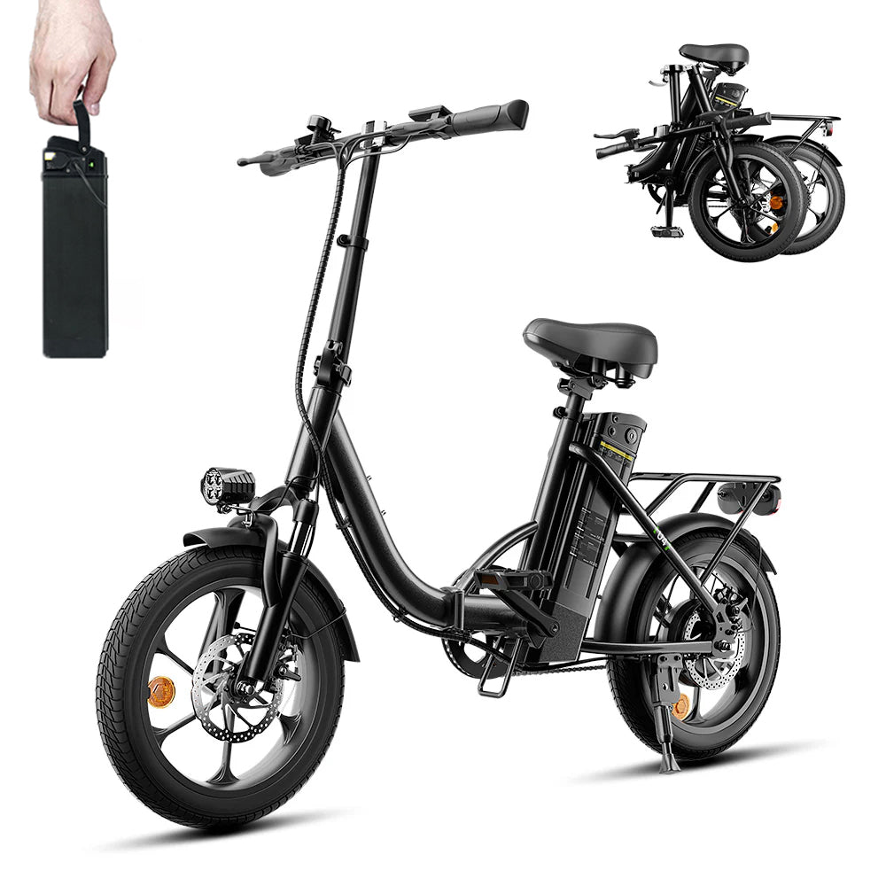iScooter U4 Low Step Through Foldable Electric Bike - U4 Black