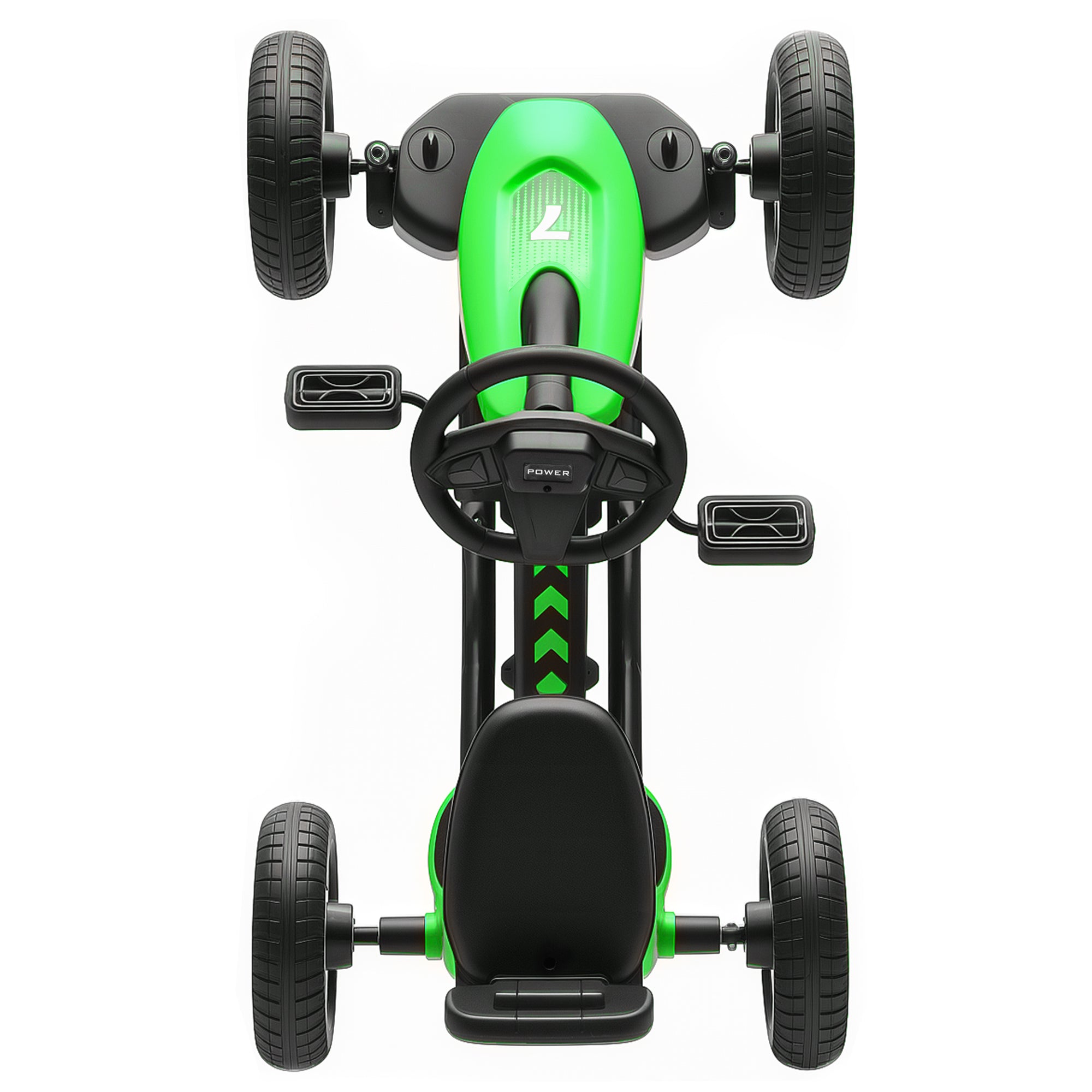 AIYAPLAY Kids Pedal Go Kart Metal Frame EVA Wheels