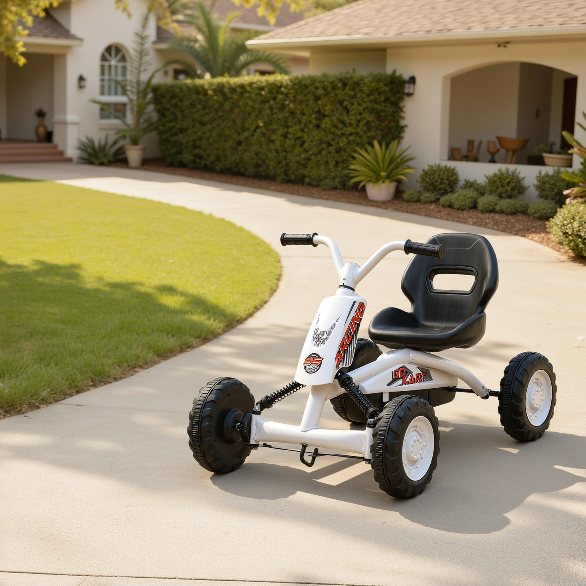AIYAPLAY Kids Pedal Go Kart Steel Frame