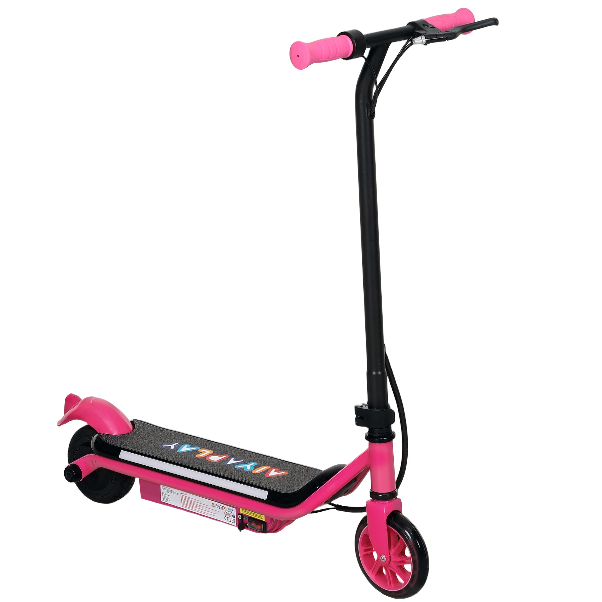 AIYAPLAY Kids Electric Scooter Dual Brakes - Pink