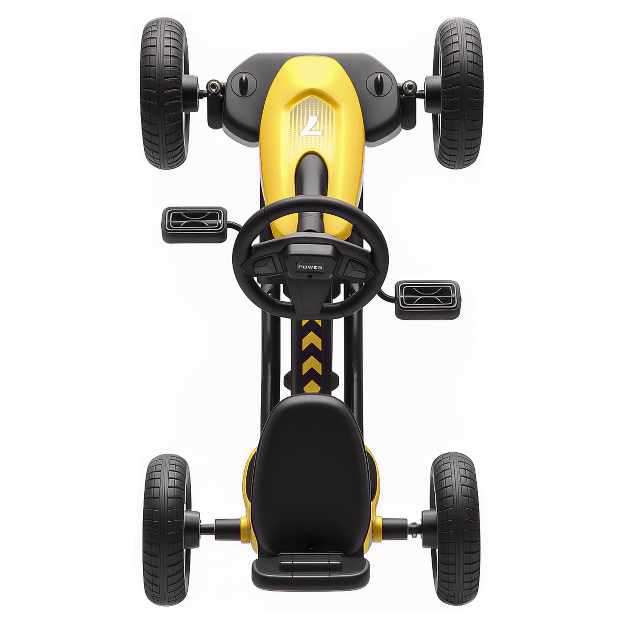 AIYAPLAY Kids Pedal Go Kart Metal Frame EVA Wheels