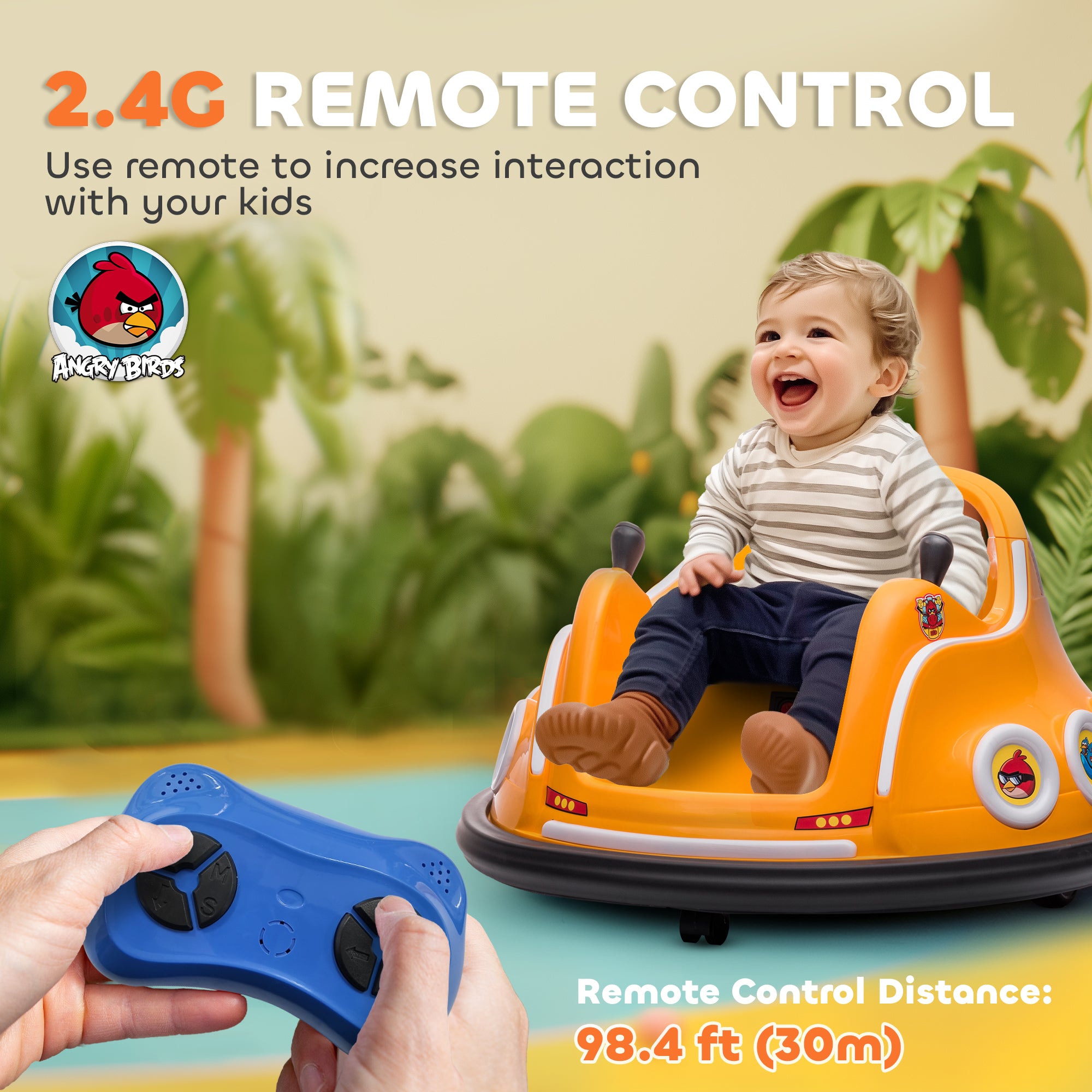 AIYAPLAY Angry Bird 12V Kids Bumper Car
