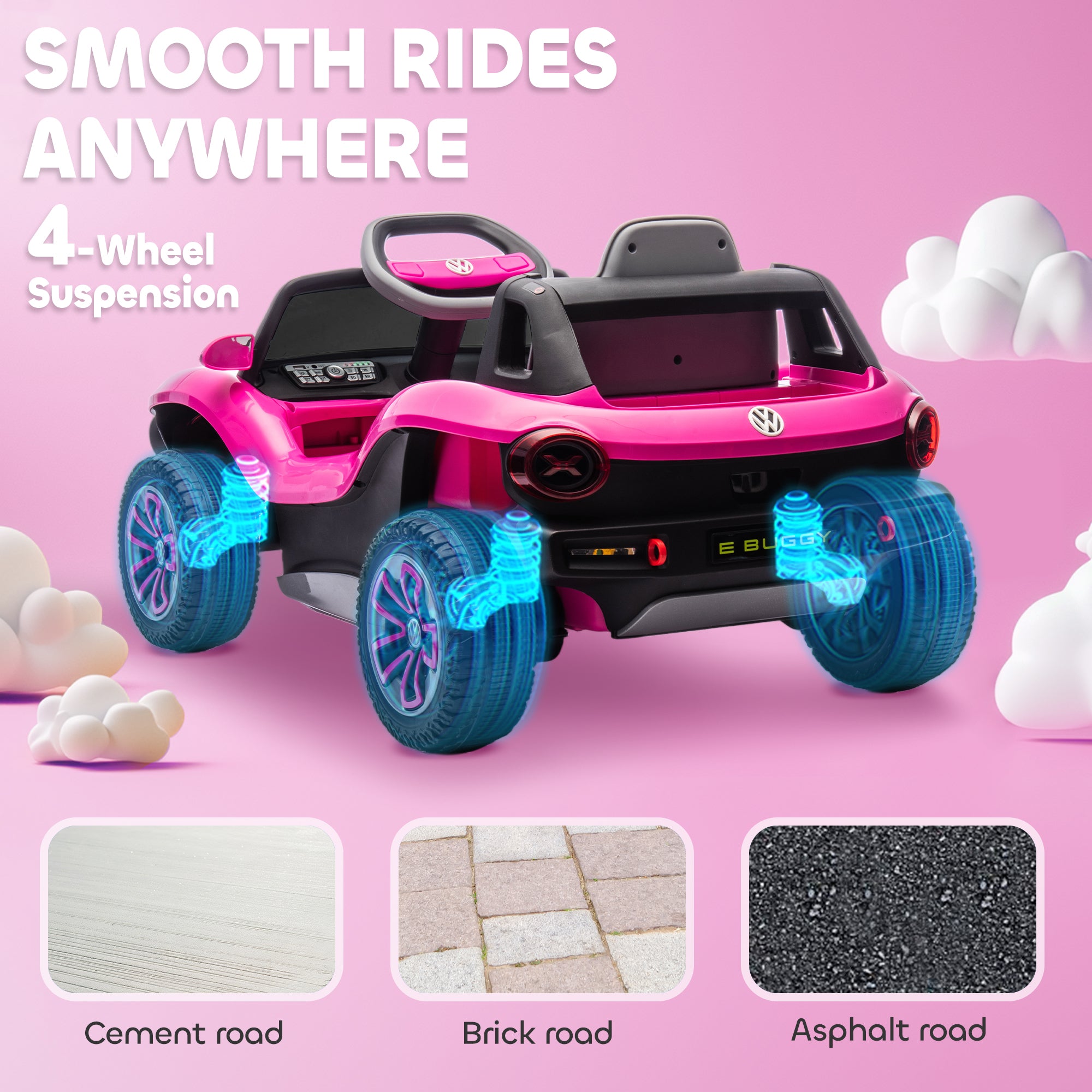 AIYAPLAY Volkswagen Kids Electric Ride-On Car
