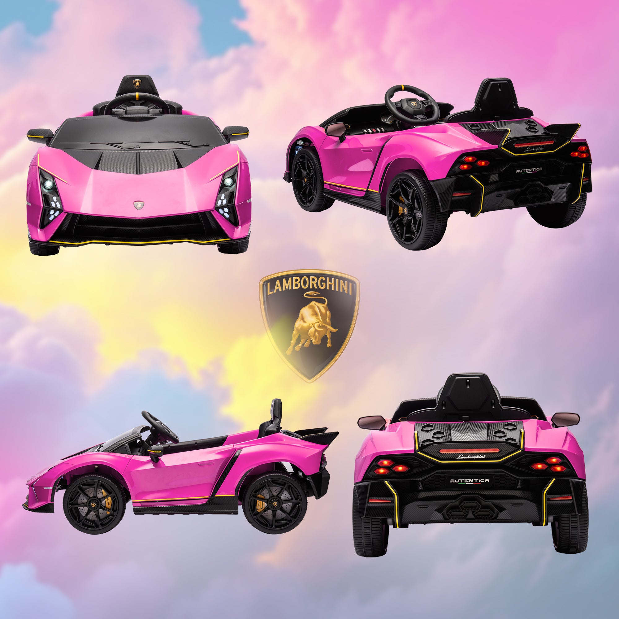 AIYAPLAY Lamborghini Autentica 12V Kids Ride-On Car