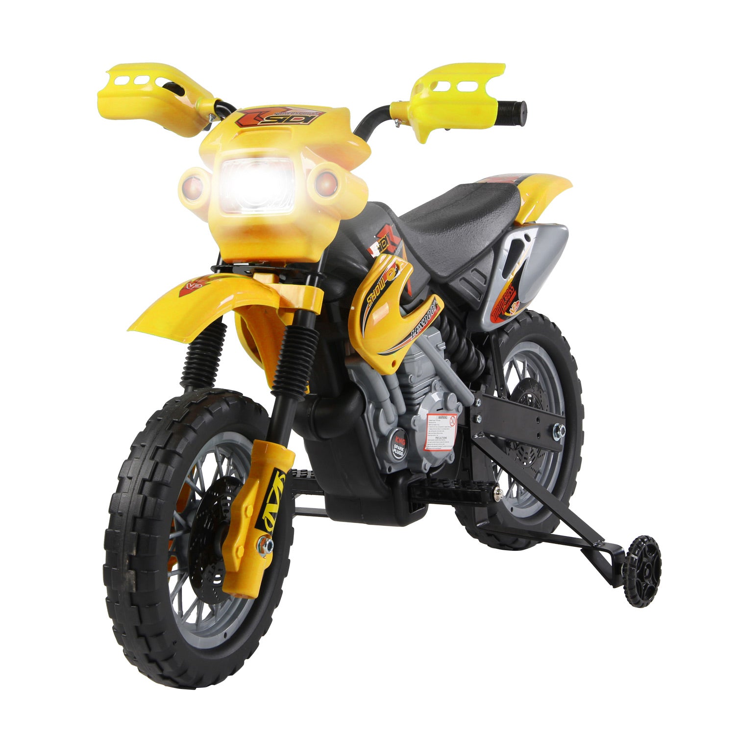 HOMCOM Kids Electric Ride-On Motorbike - Yellow