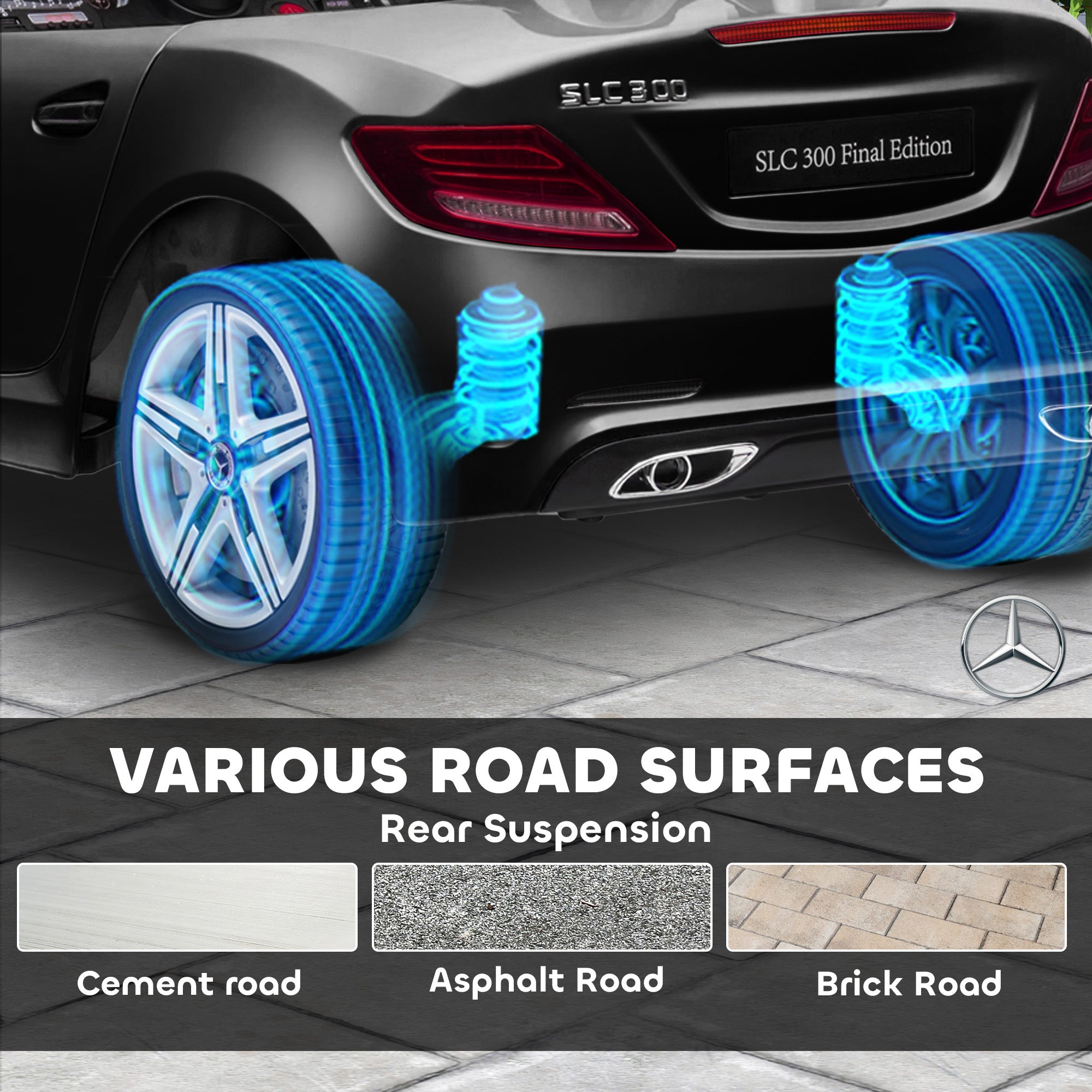 HOMCOM Mercedes-Benz SLC 300 12V Kids Ride-On Car