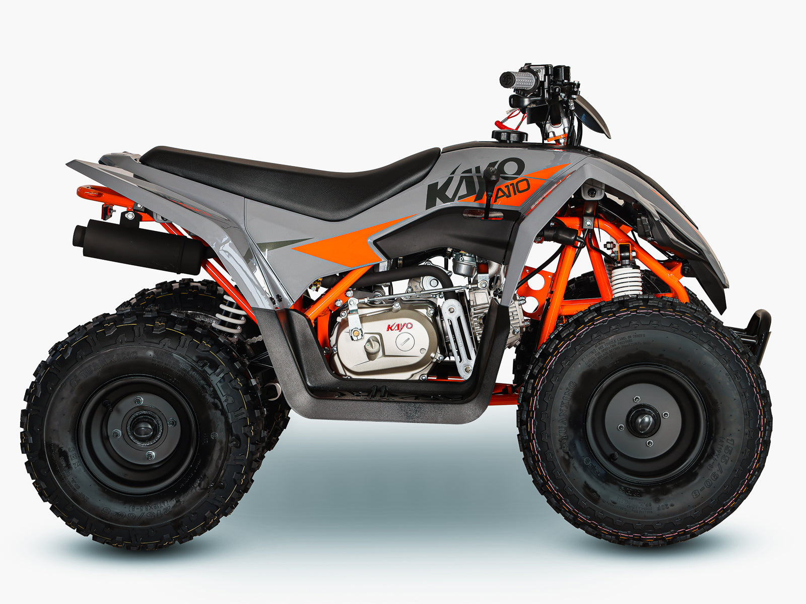 KAYO A110 Kids Petrol Quad Bike in Grey | main view