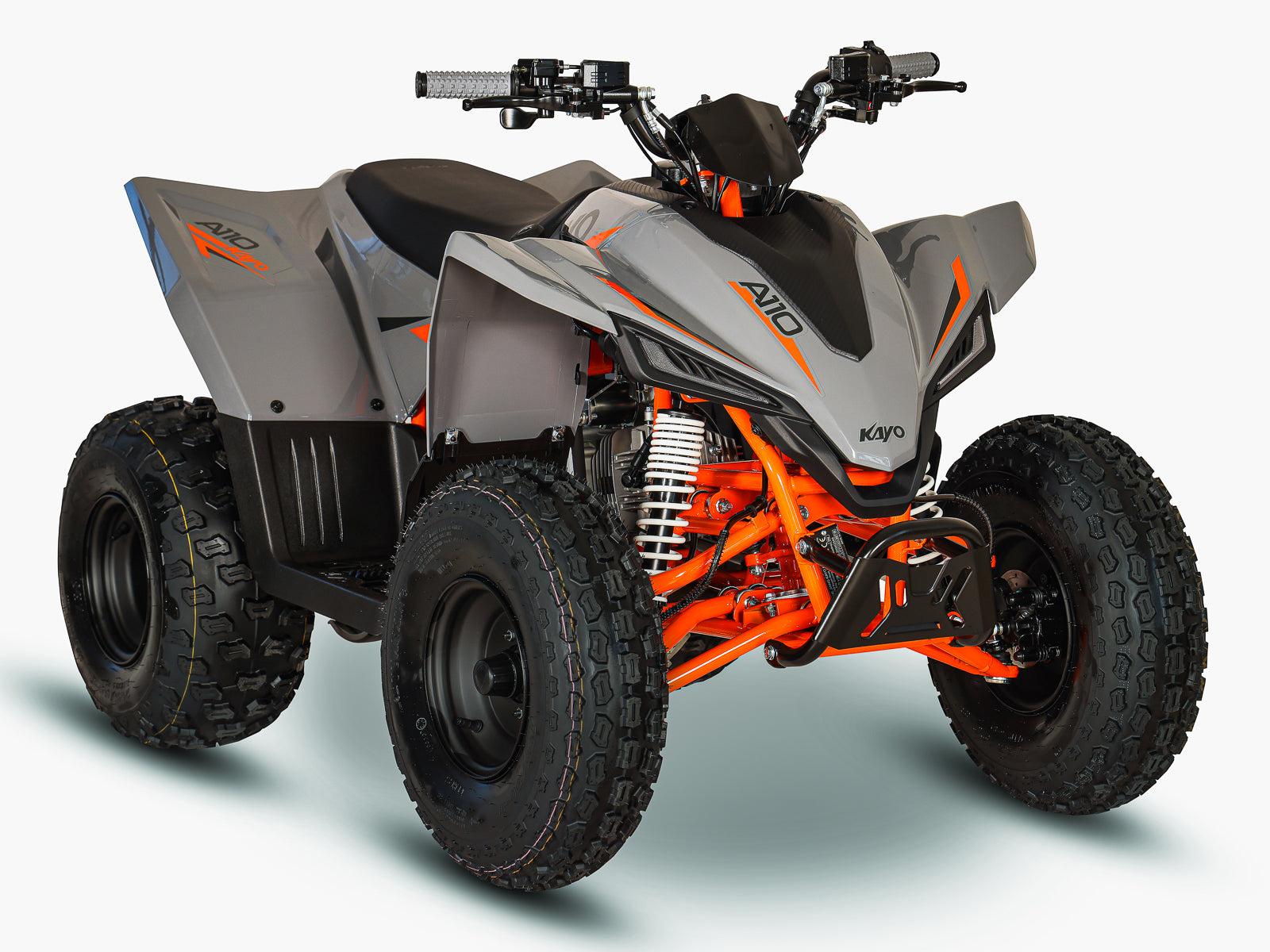 KAYO A110 Kids Petrol Quad Bike in Grey | view 3