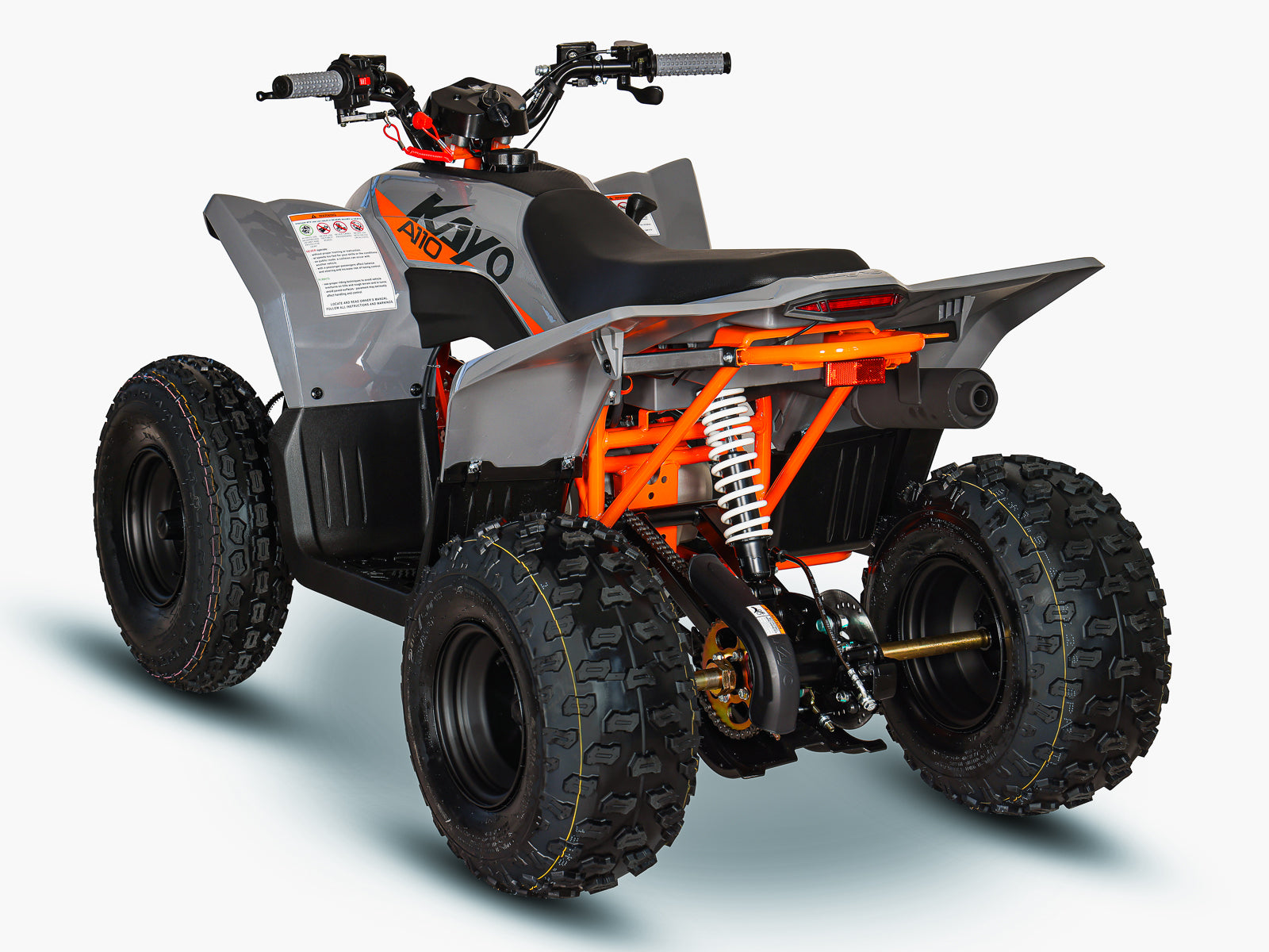 KAYO A110 Kids Petrol Quad Bike in Grey | view 6