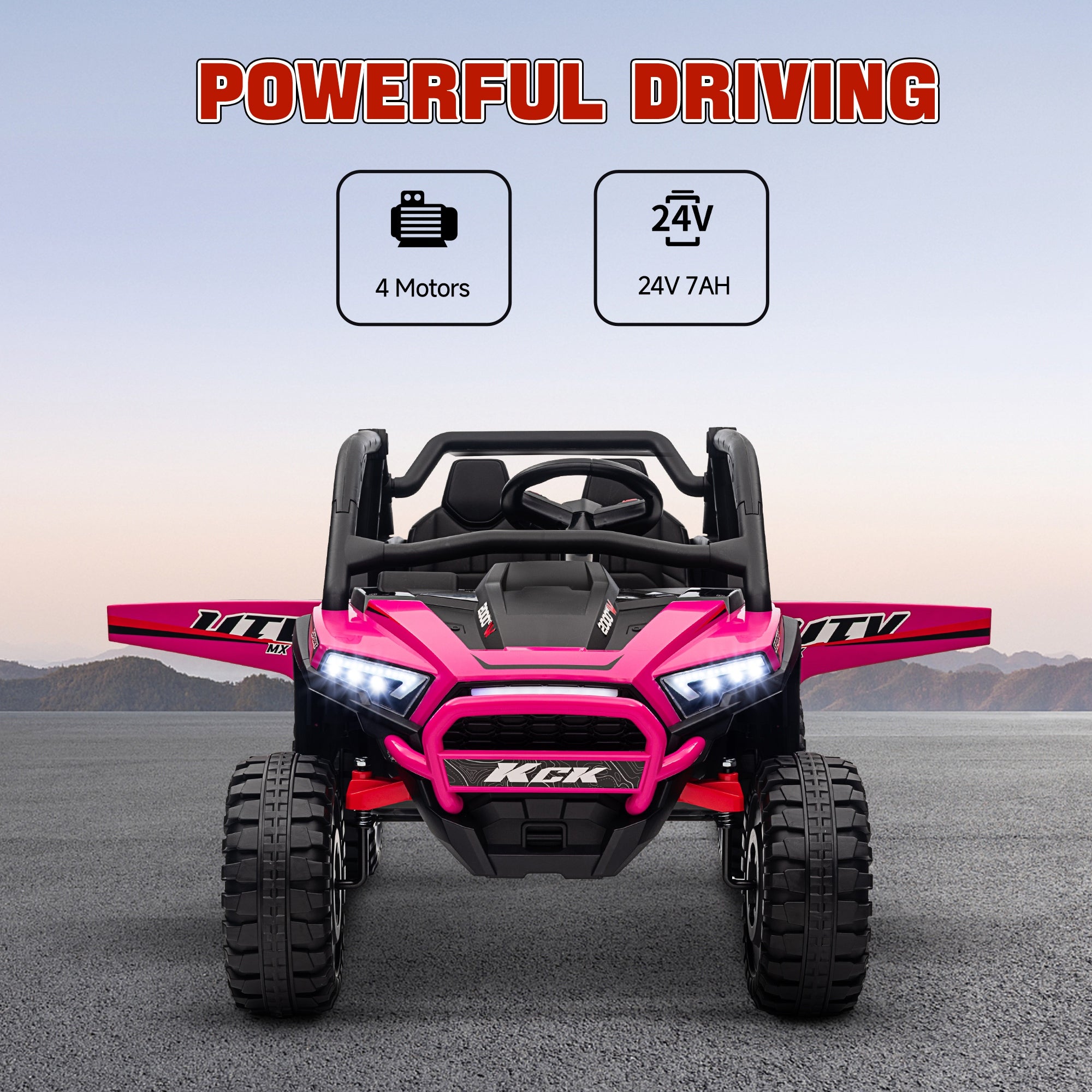 AIYAPLAY 24V Two-Seater Kids Ride-On Truck