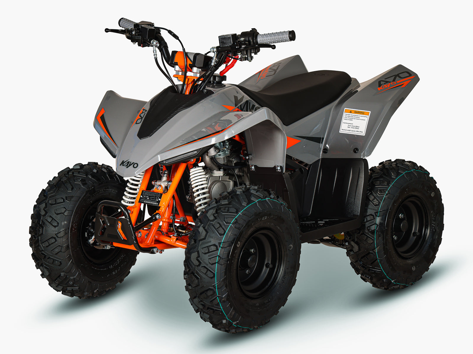 KAYO A70 Kids Petrol Quad Bike in Grey | view 4