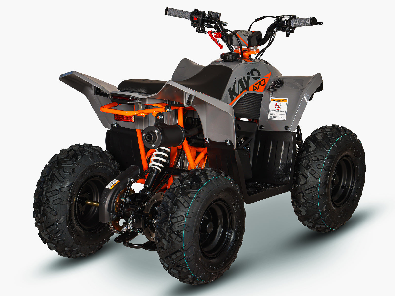 KAYO A70 Kids Petrol Quad Bike in Grey | view 5