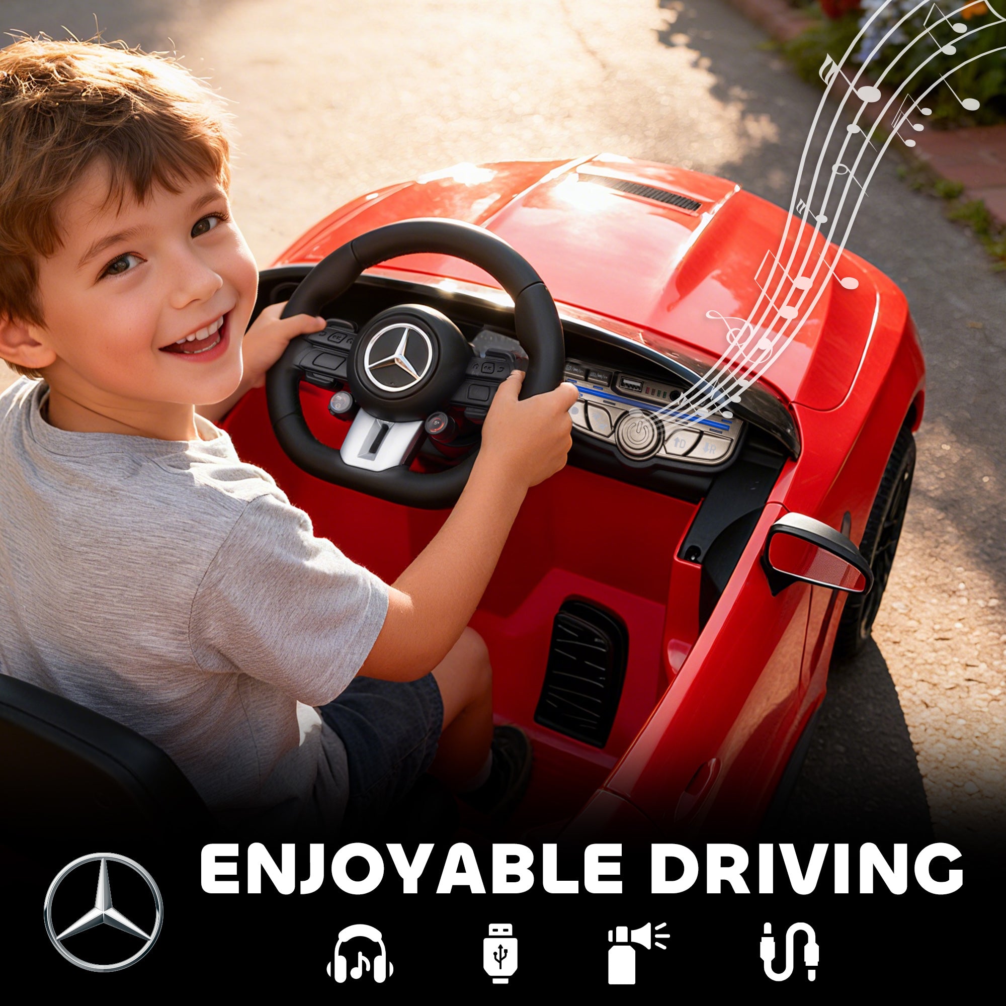 AIYAPLAY Mercedes-AMG 12V Kids Electric Ride-On Car