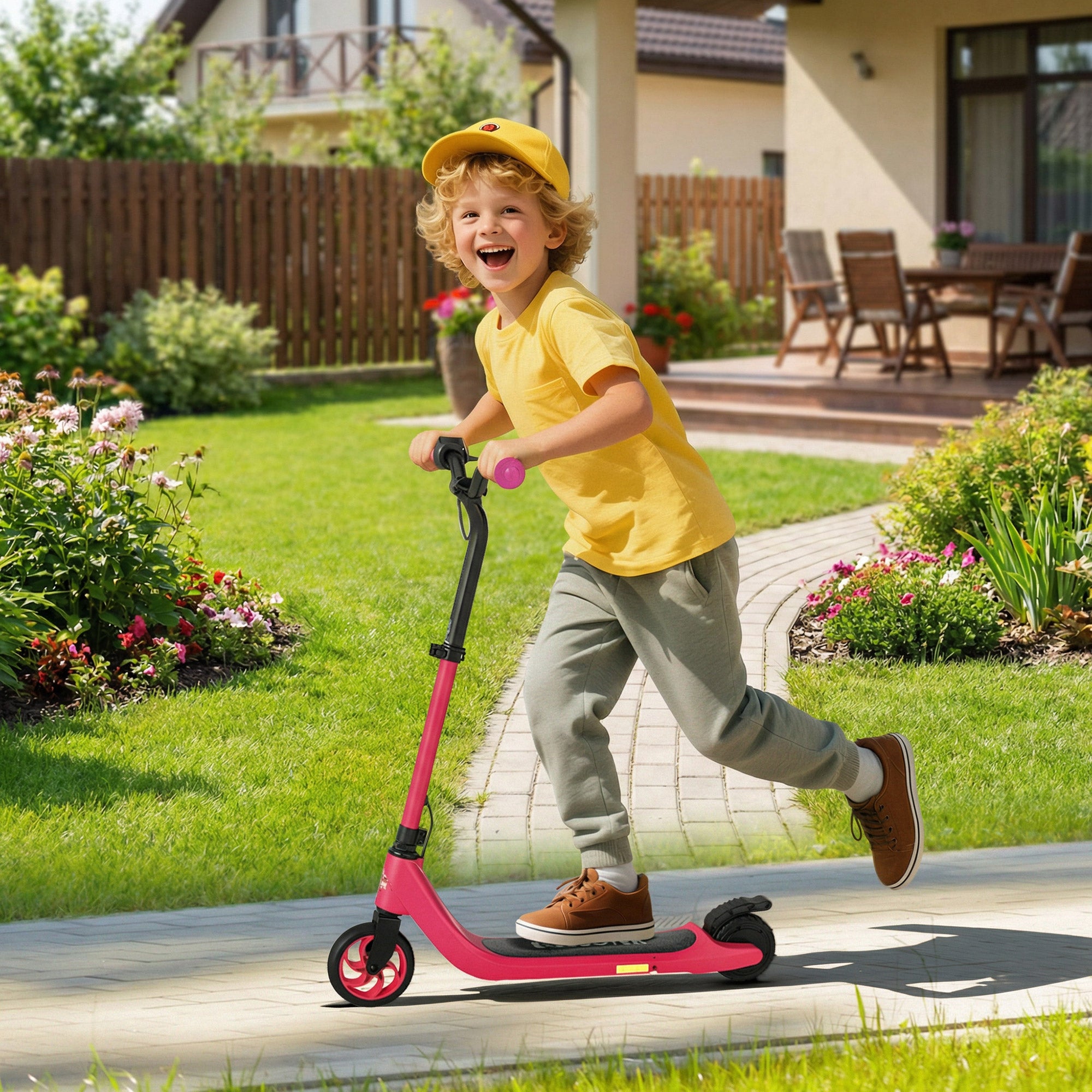 HOMCOM Kids Electric Scooter Adjustable Height